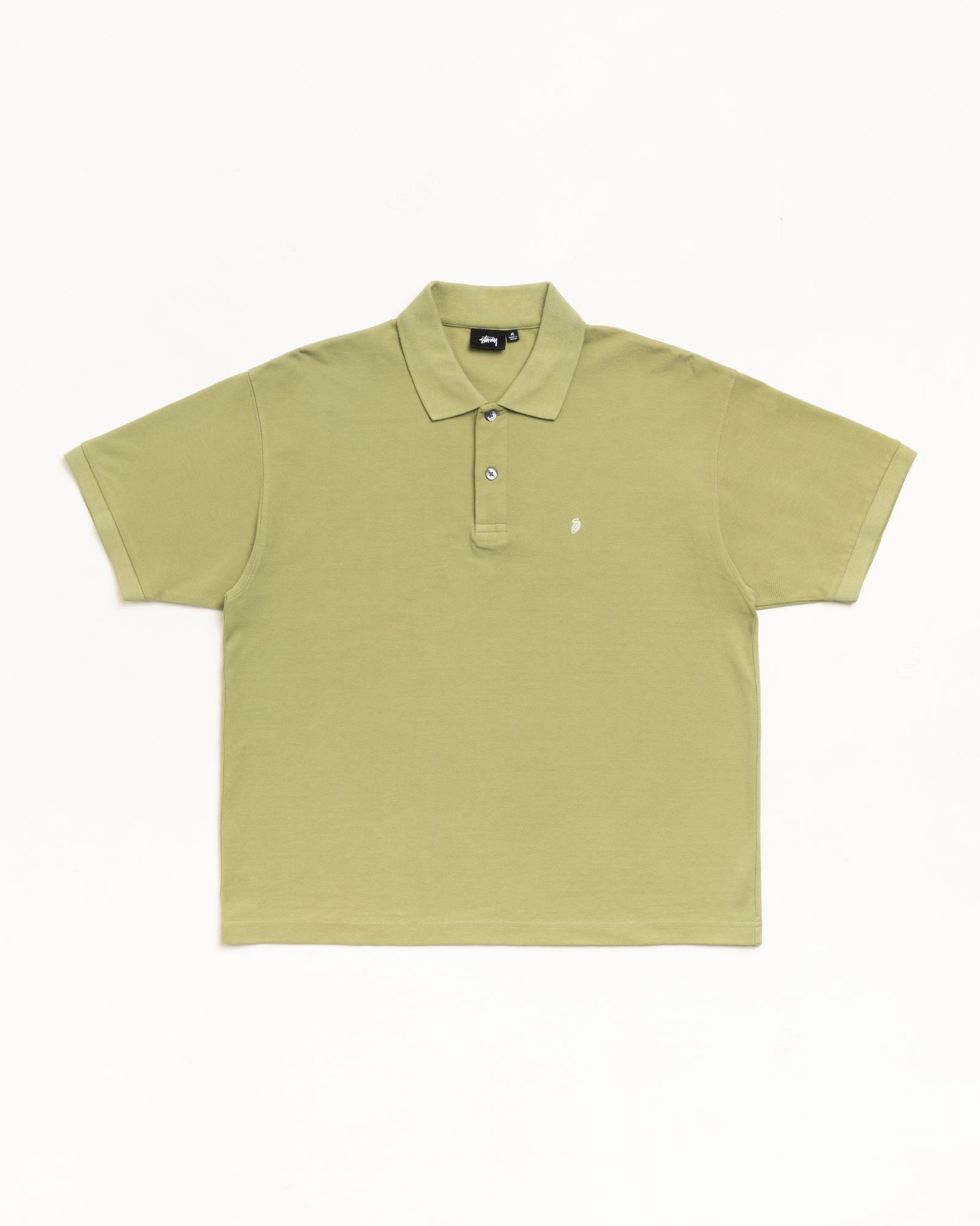 Stussy Unisex Classic Pique Polo Leaf
