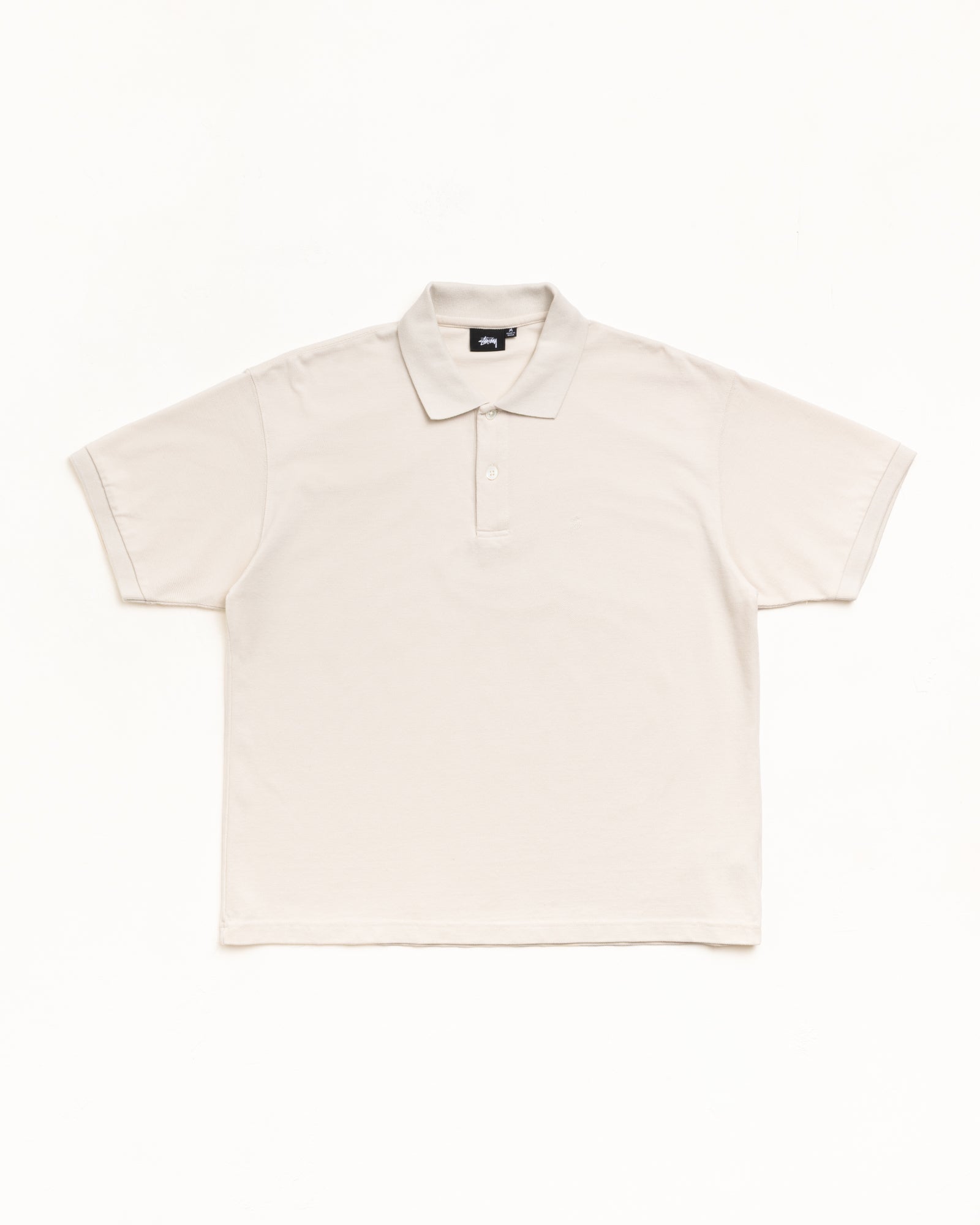 Stussy Men's Classic Pique Polo Off White