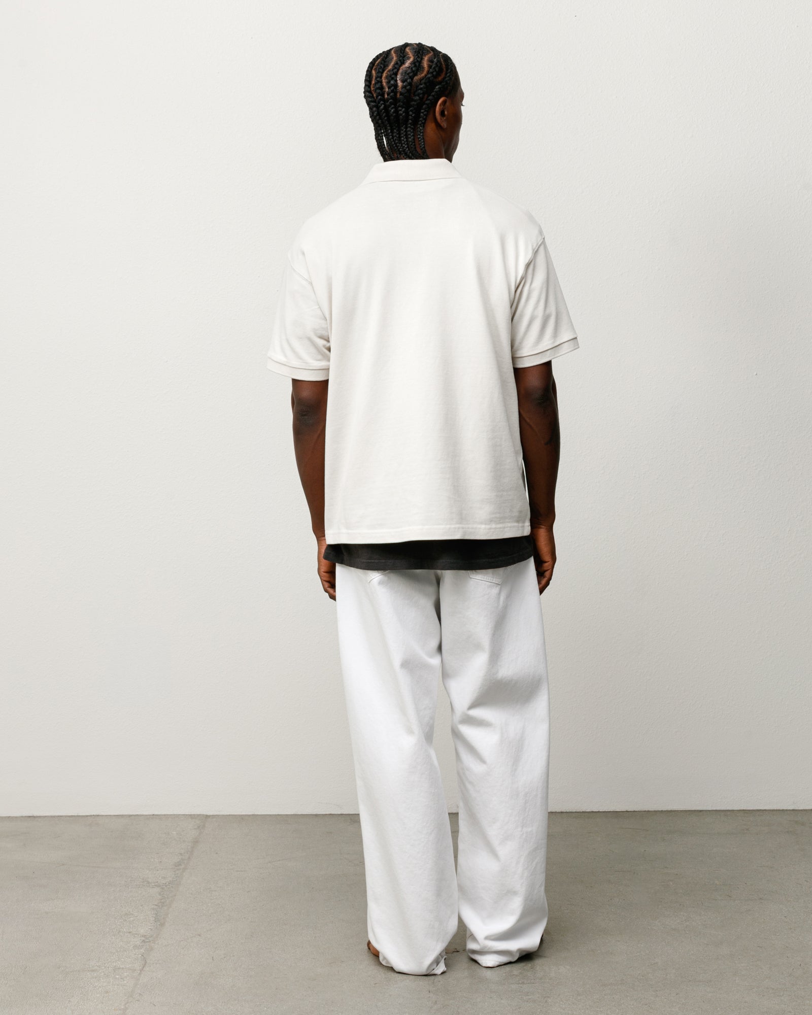 Stussy Men's Classic Pique Polo Off White