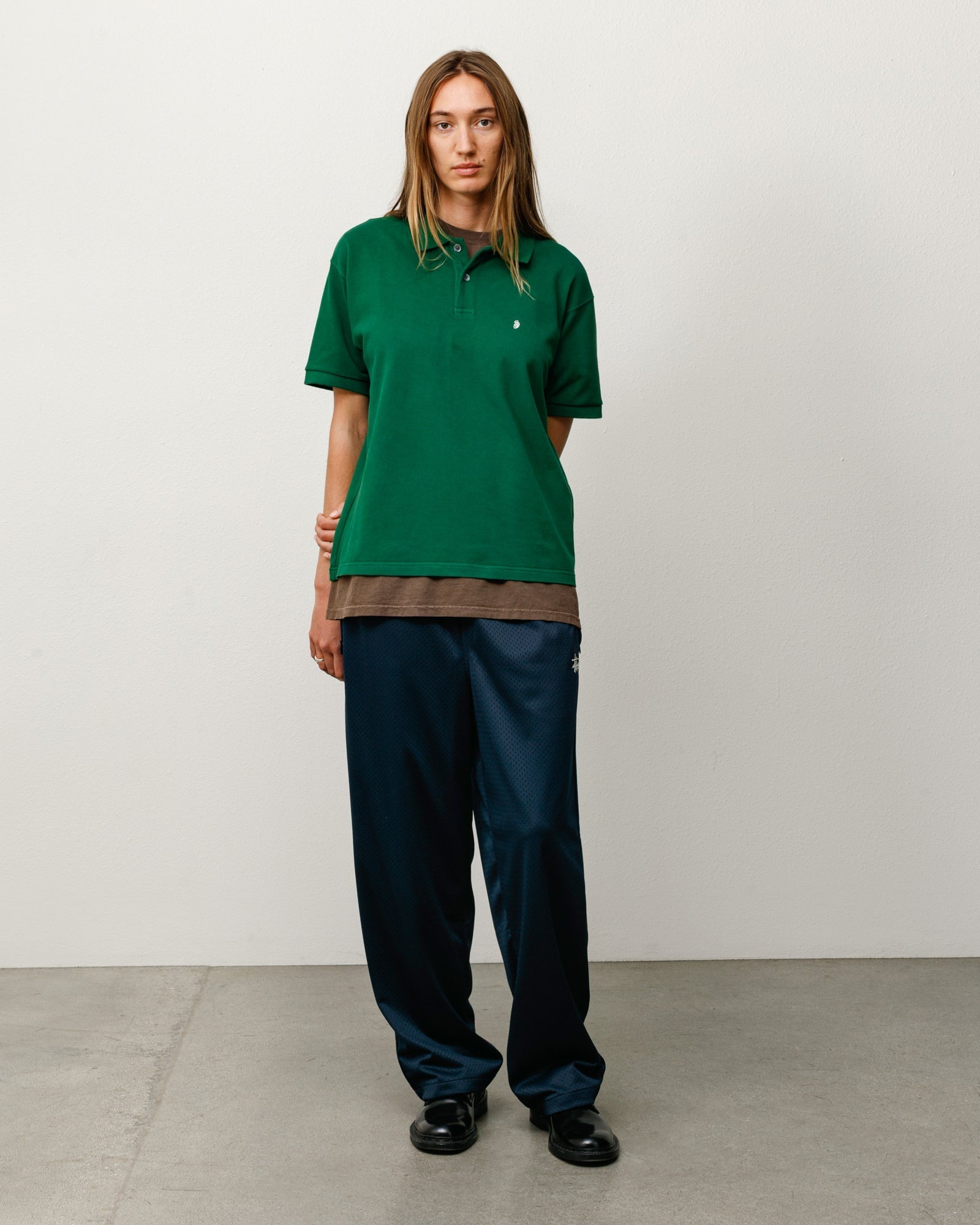 Stussy Men's Classic Pique Polo Pine