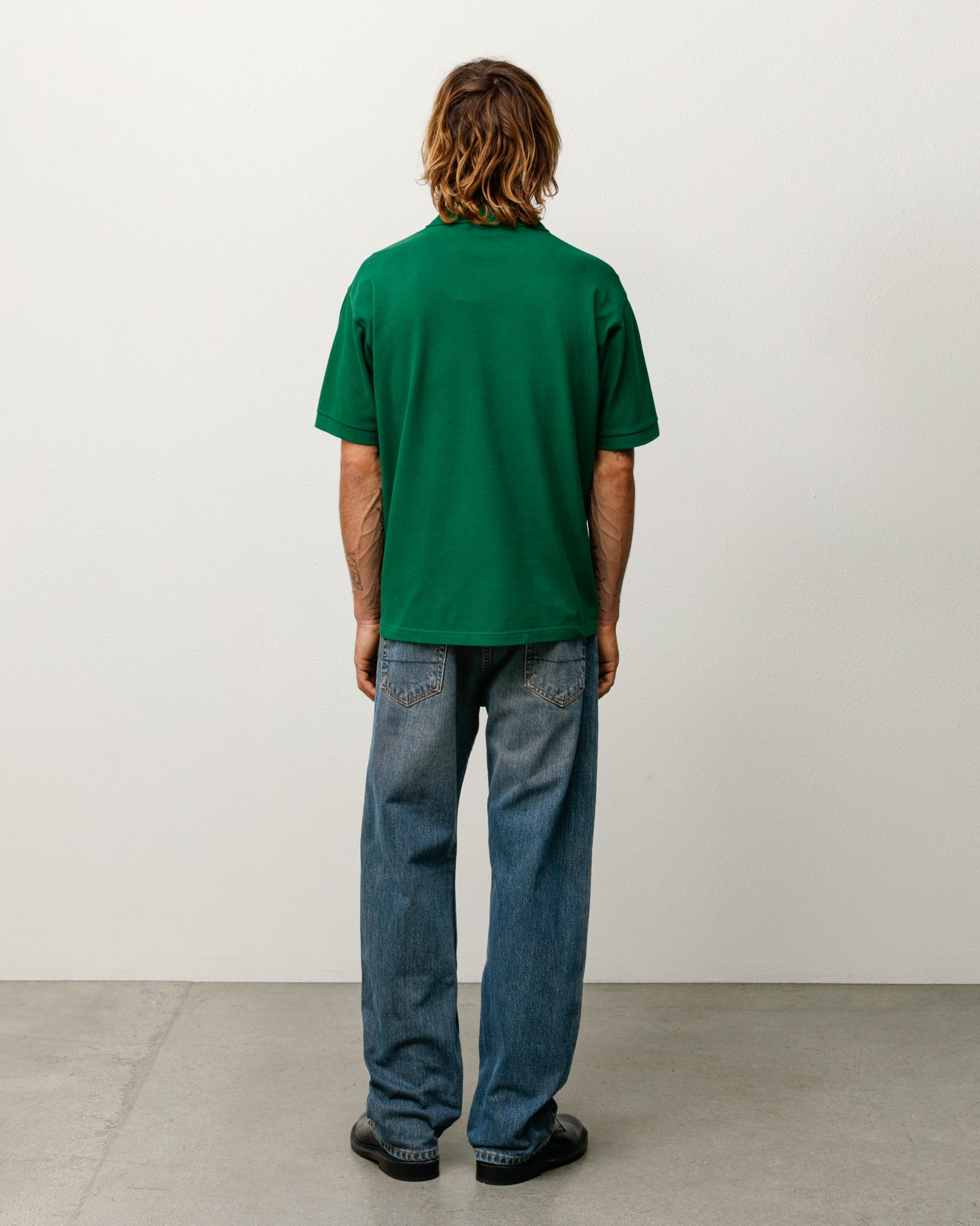 Stussy Men's Classic Pique Polo Pine