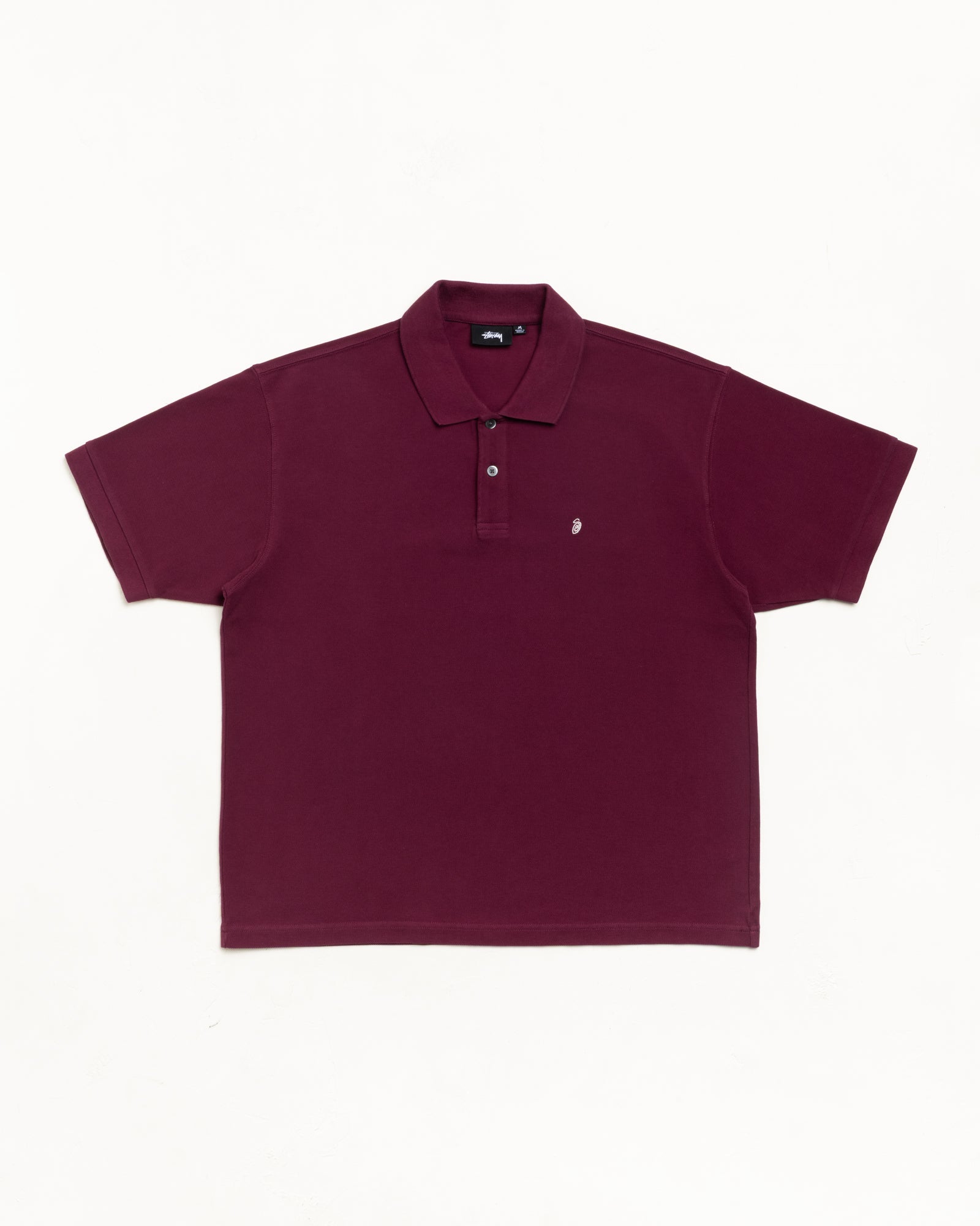 Stussy Men's Classic Pique Polo Plum