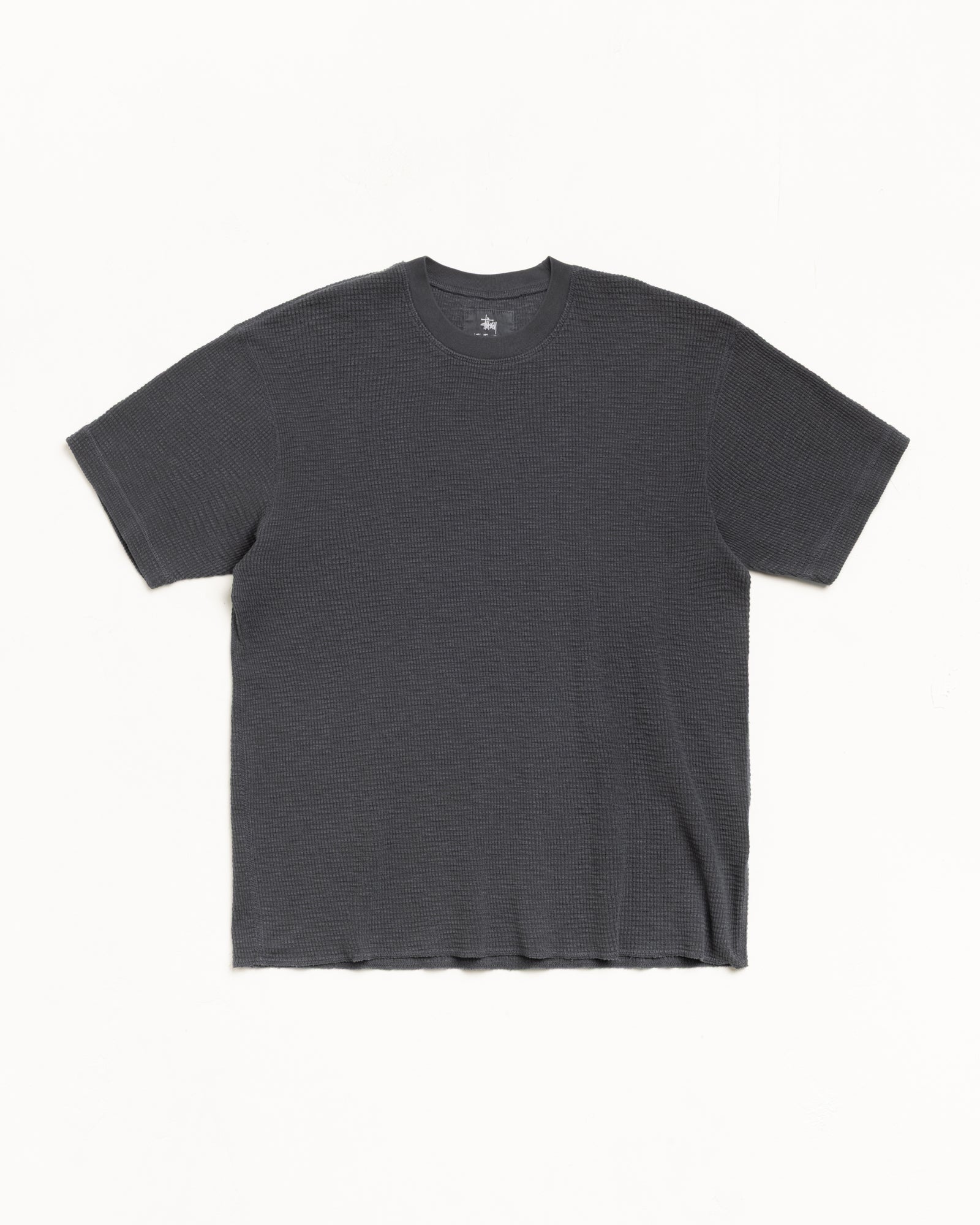 Stussy Unisex Pigment Dyed SS Thermal Faded Black