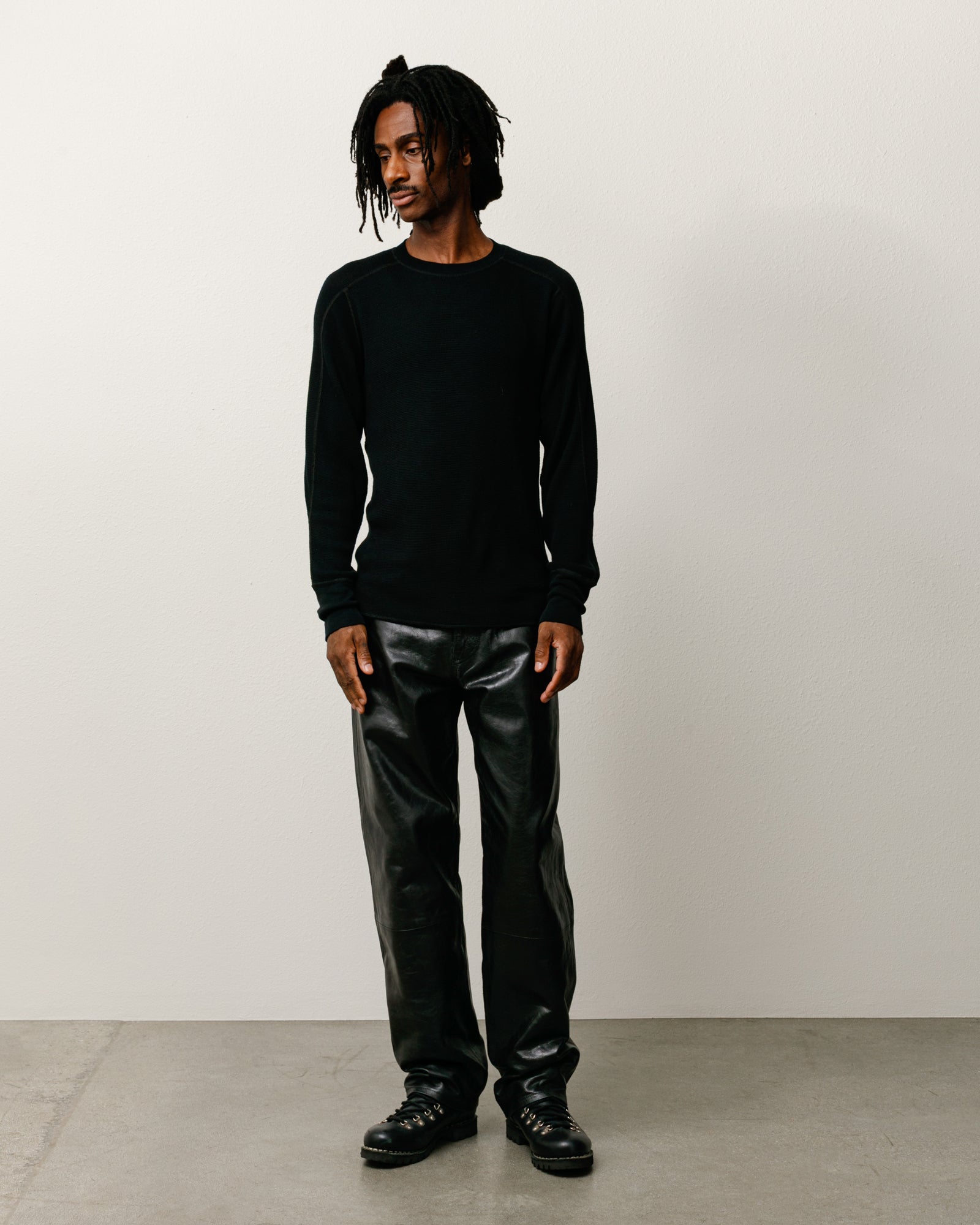 Stussy Men's Wool LS Thermal Black