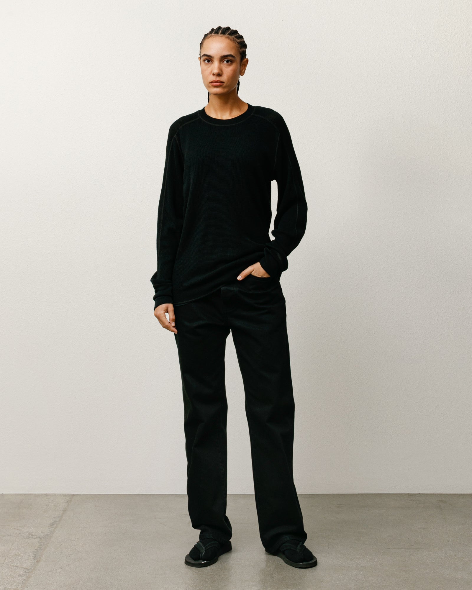 Stussy Men's Wool LS Thermal Black
