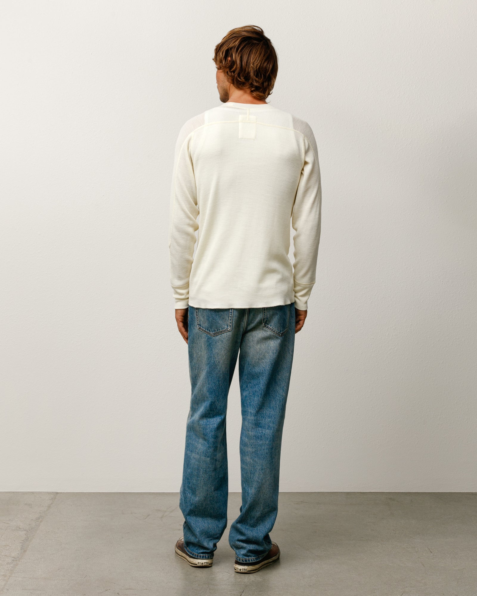 Stussy Unisex Wool LS Thermal Ecru