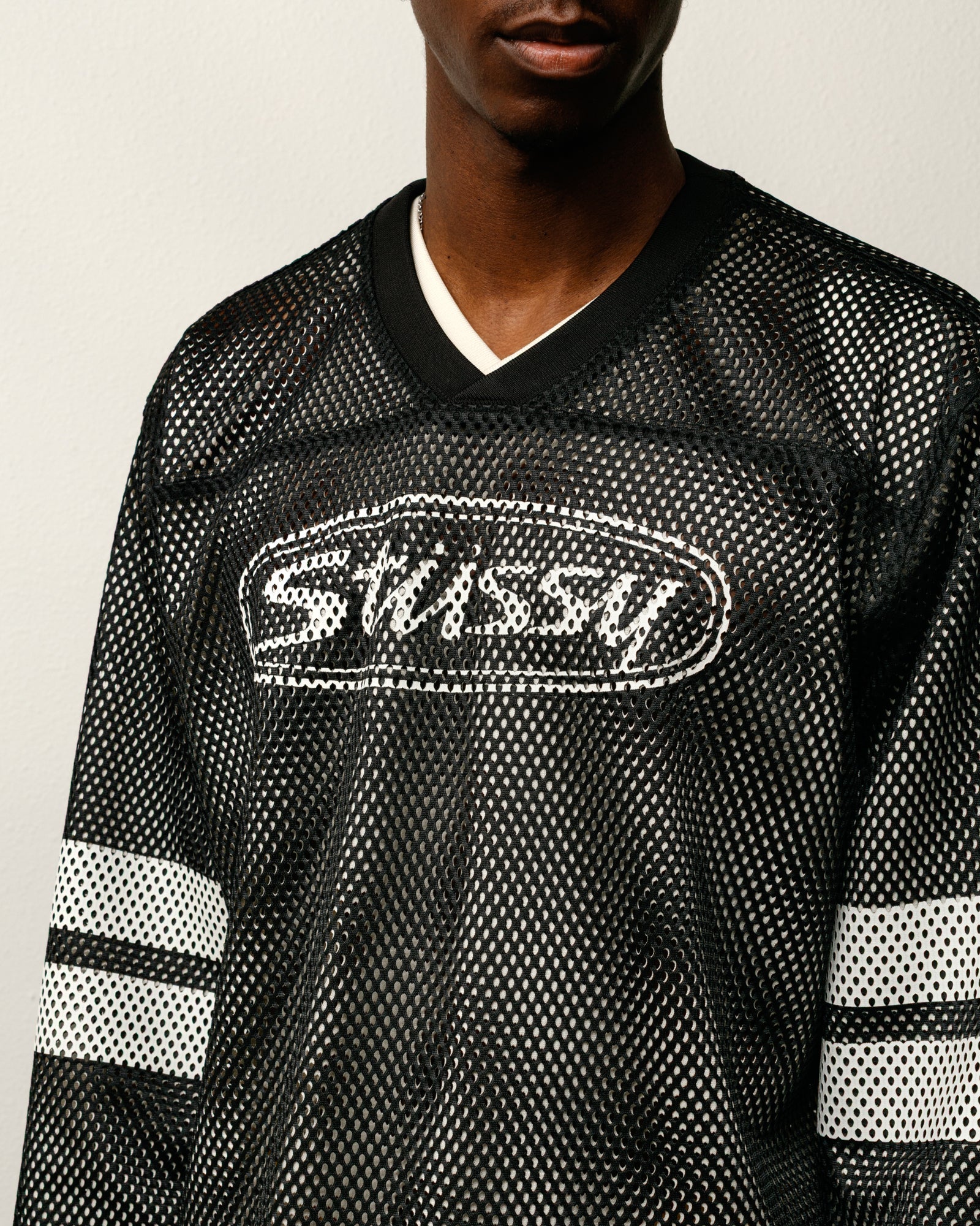 Stussy Men's Trucker Team Jersey Black