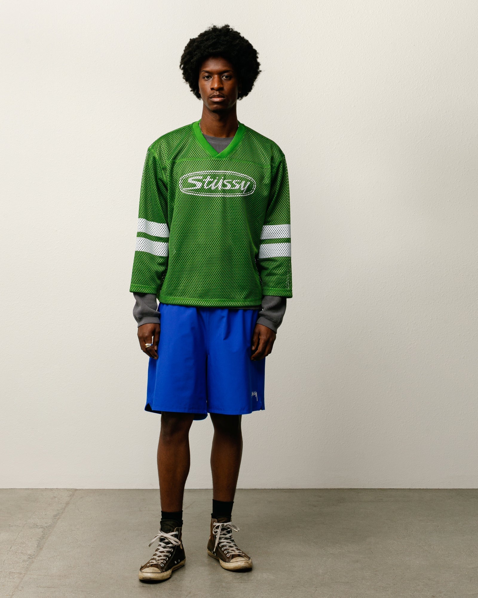 Stussy Men's Trucker Team Jersey Green