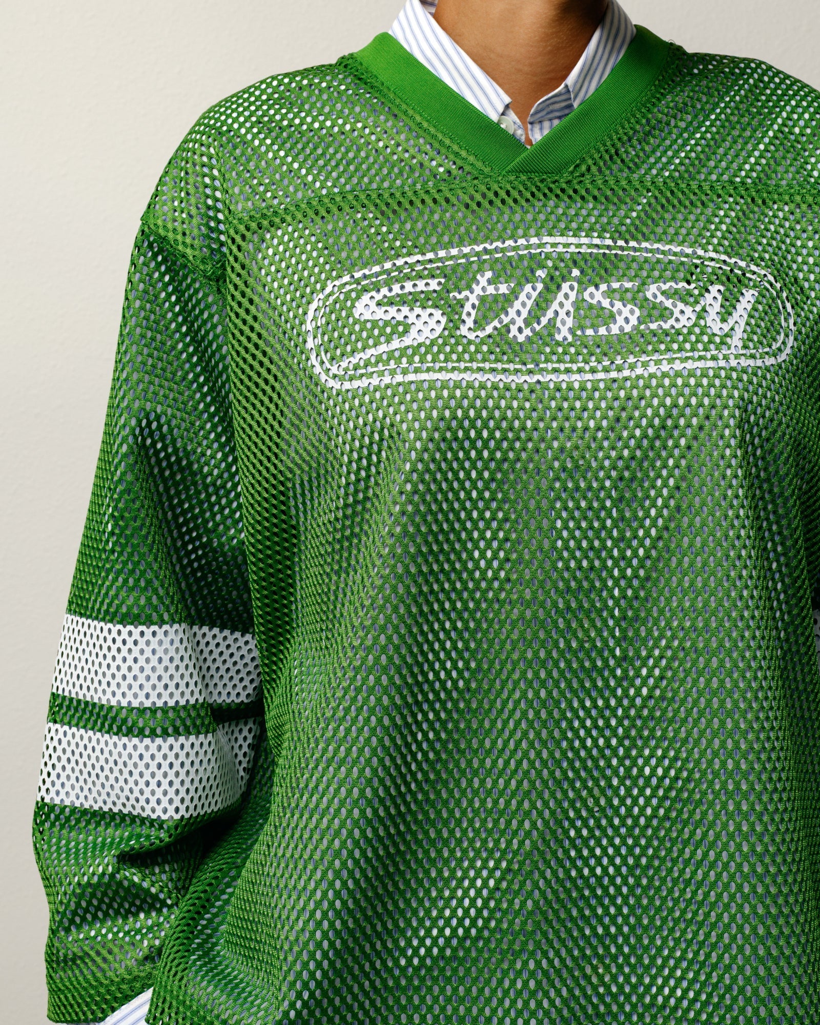 Stussy Men's Trucker Team Jersey Green
