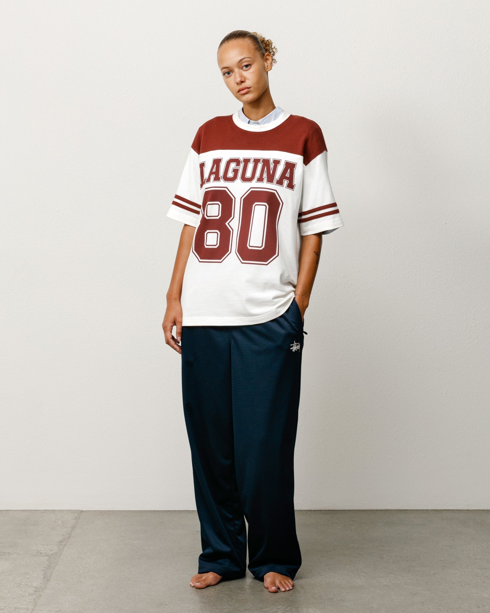 Stussy Men's Laguna 80 Jersey Maroon