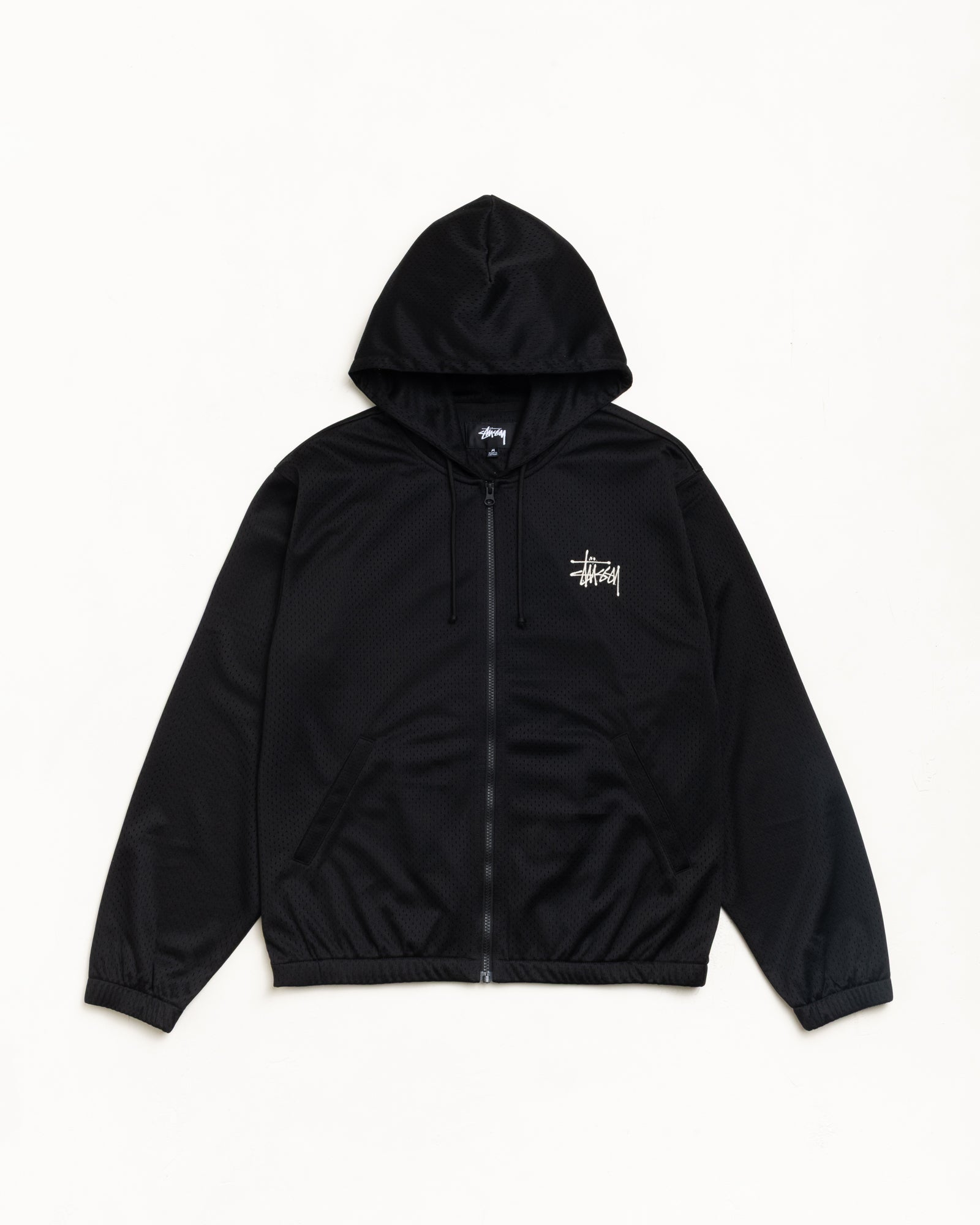 Stussy Men's Athletic Mesh Zip Hoodie Black