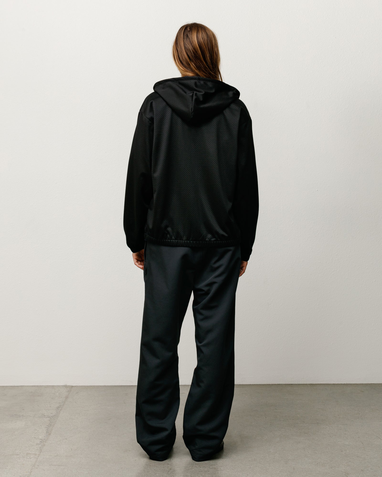Stussy Men's Athletic Mesh Zip Hoodie Black