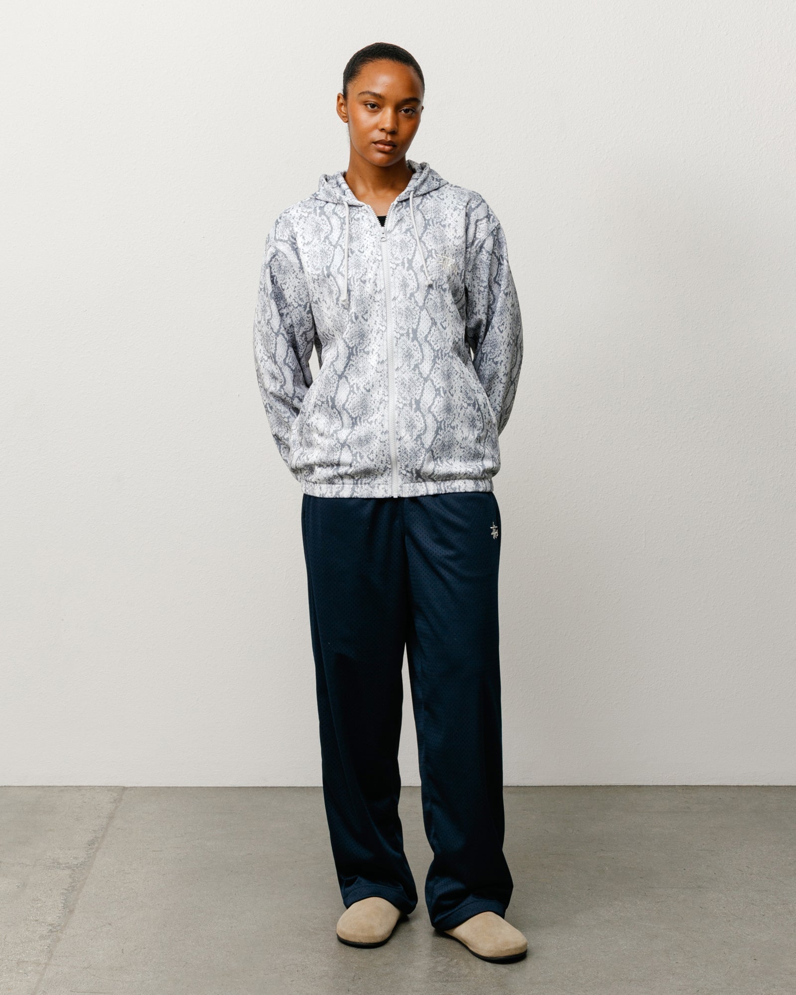 Stussy Men's Athletic Mesh Zip Hoodie Snake