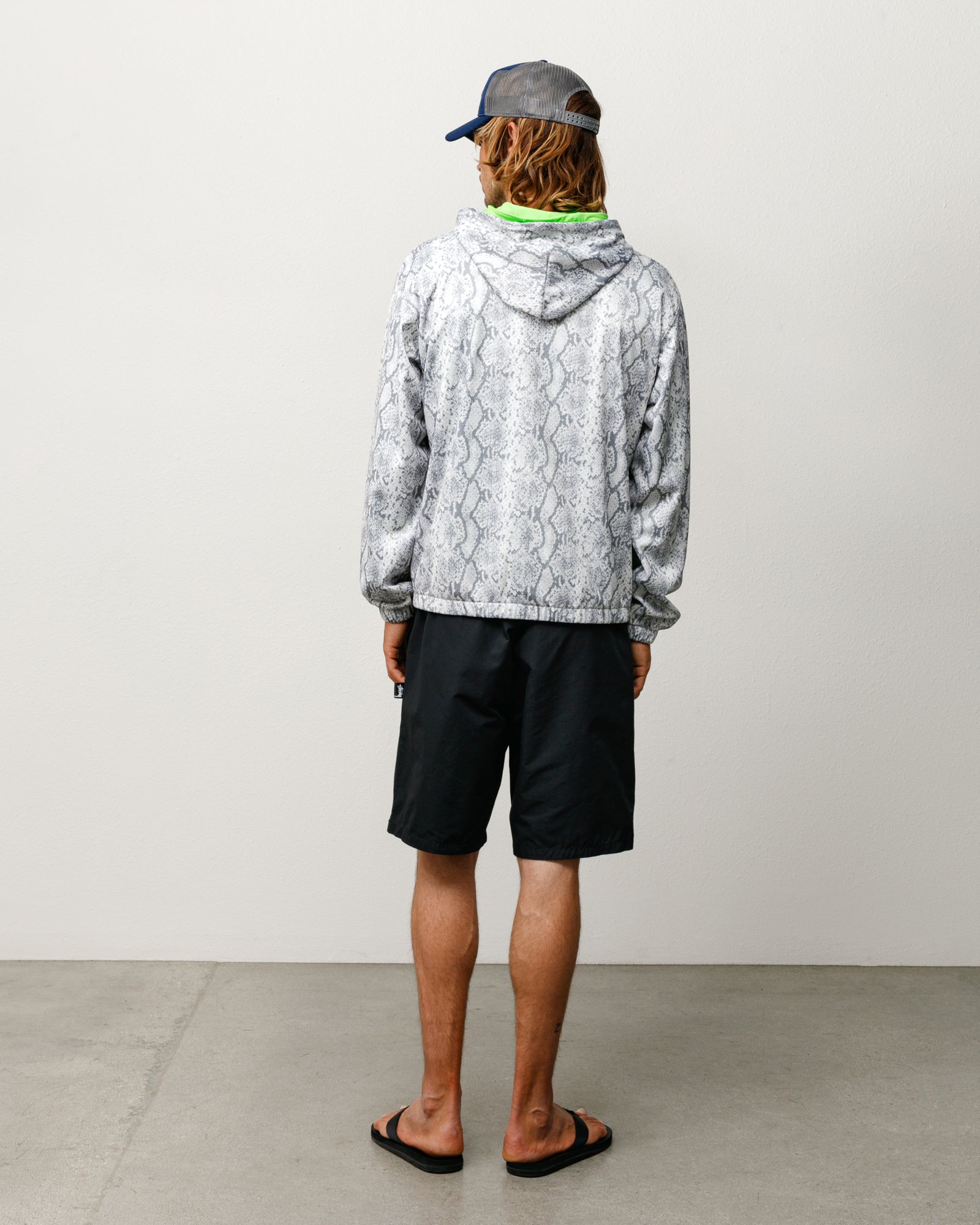 Stussy Men's Athletic Mesh Zip Hoodie Snake