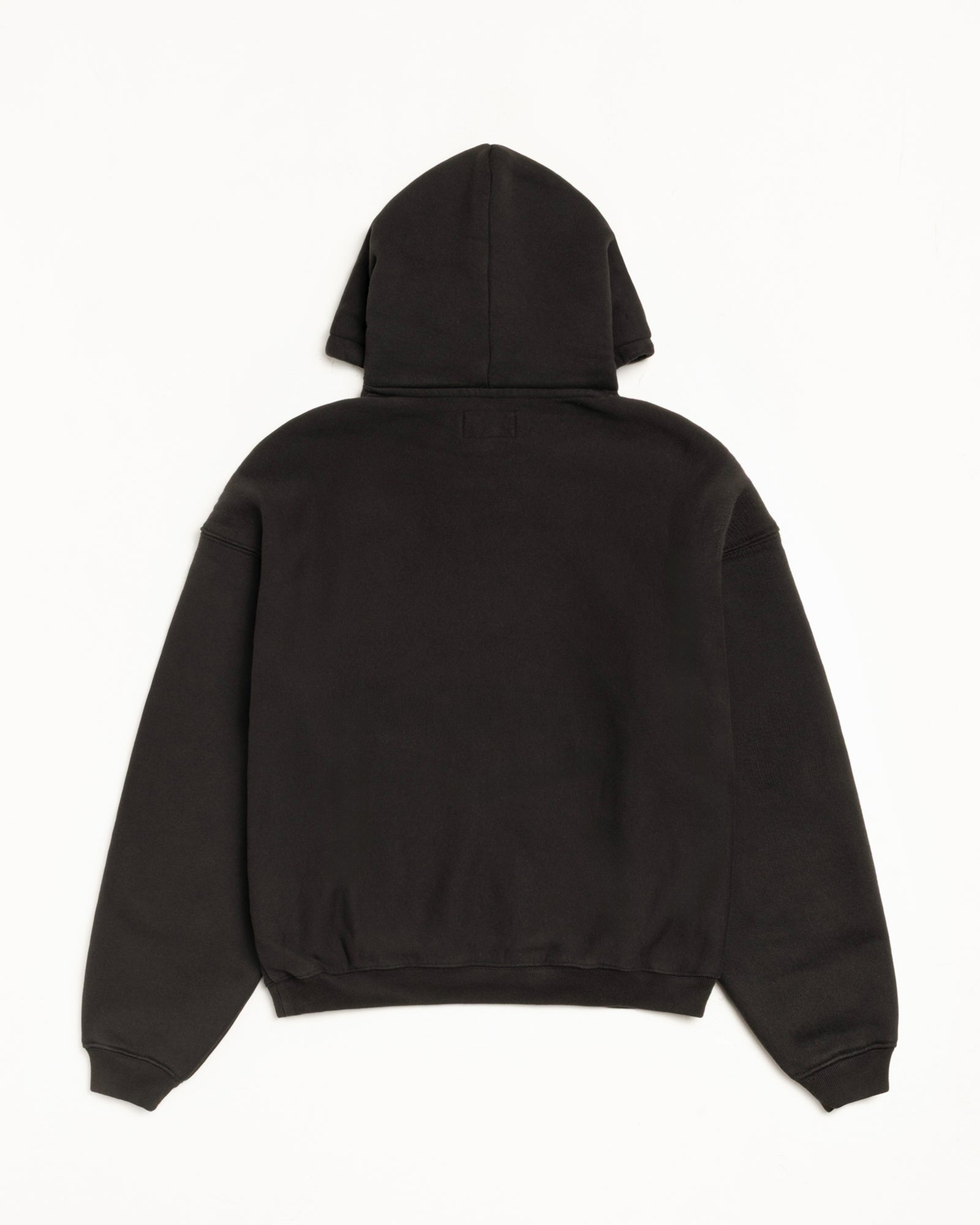 Stussy Unisex Satin Patch Hoodie Washed Black