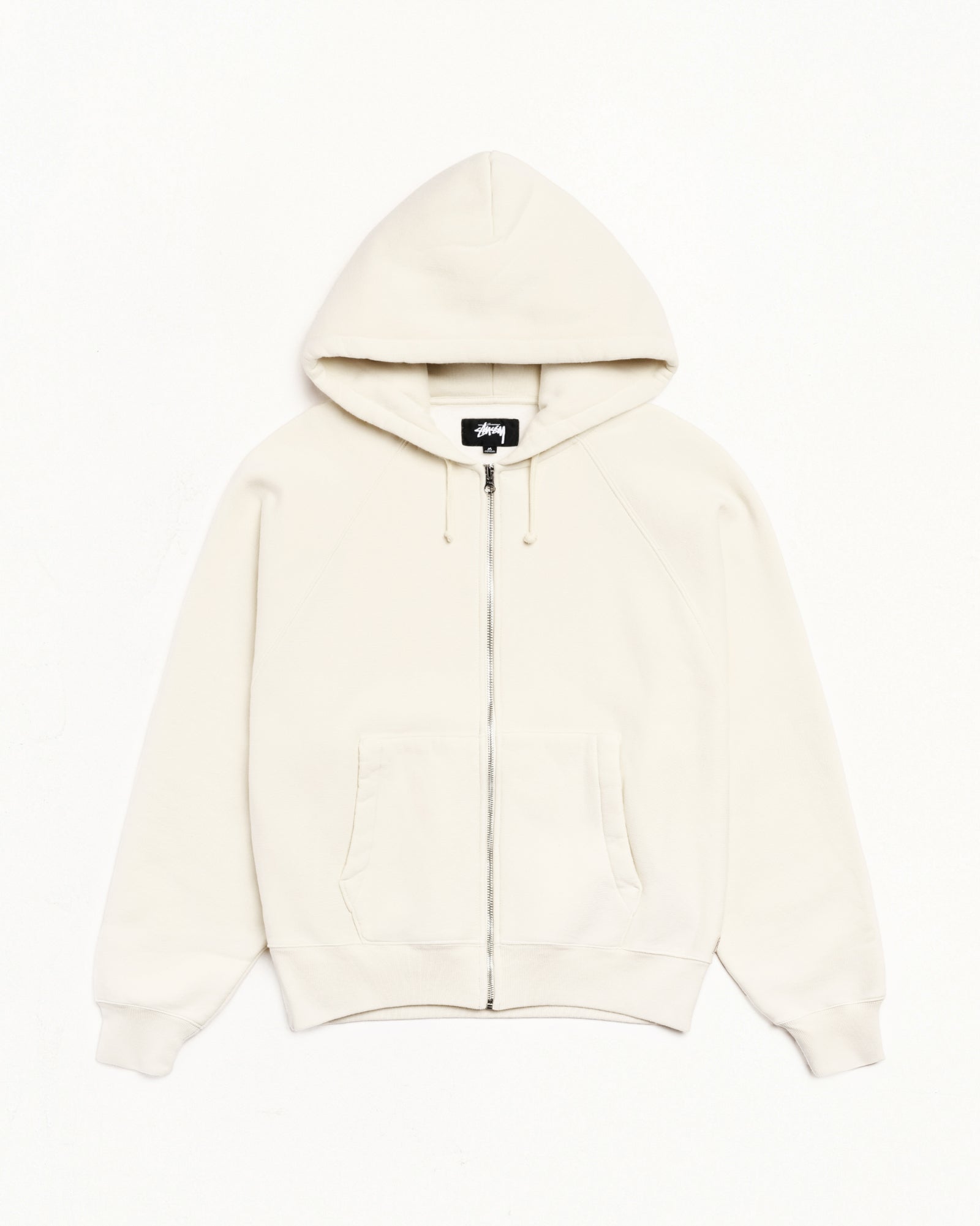 Stussy Men's Relaxed Zip Hoodie Natural