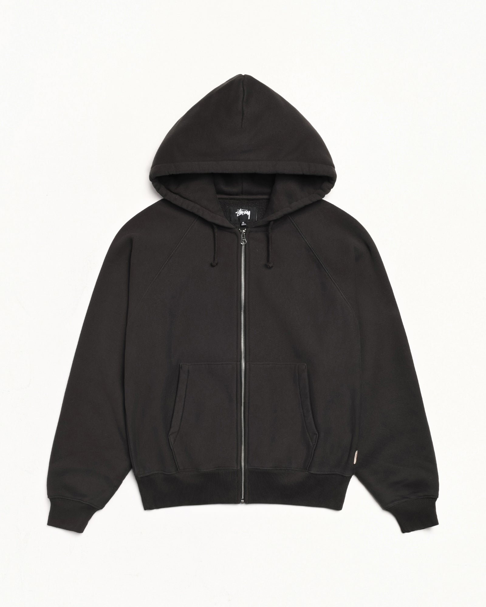 Men's Relaxed Zip Hoodie Washed Black