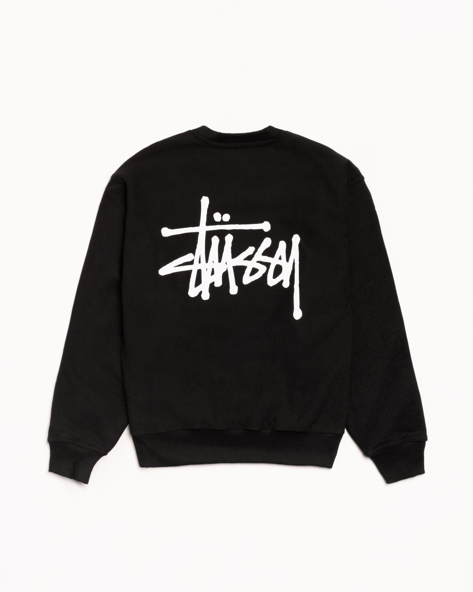 Stussy Men's Basic Crew Sweatshirt Black
