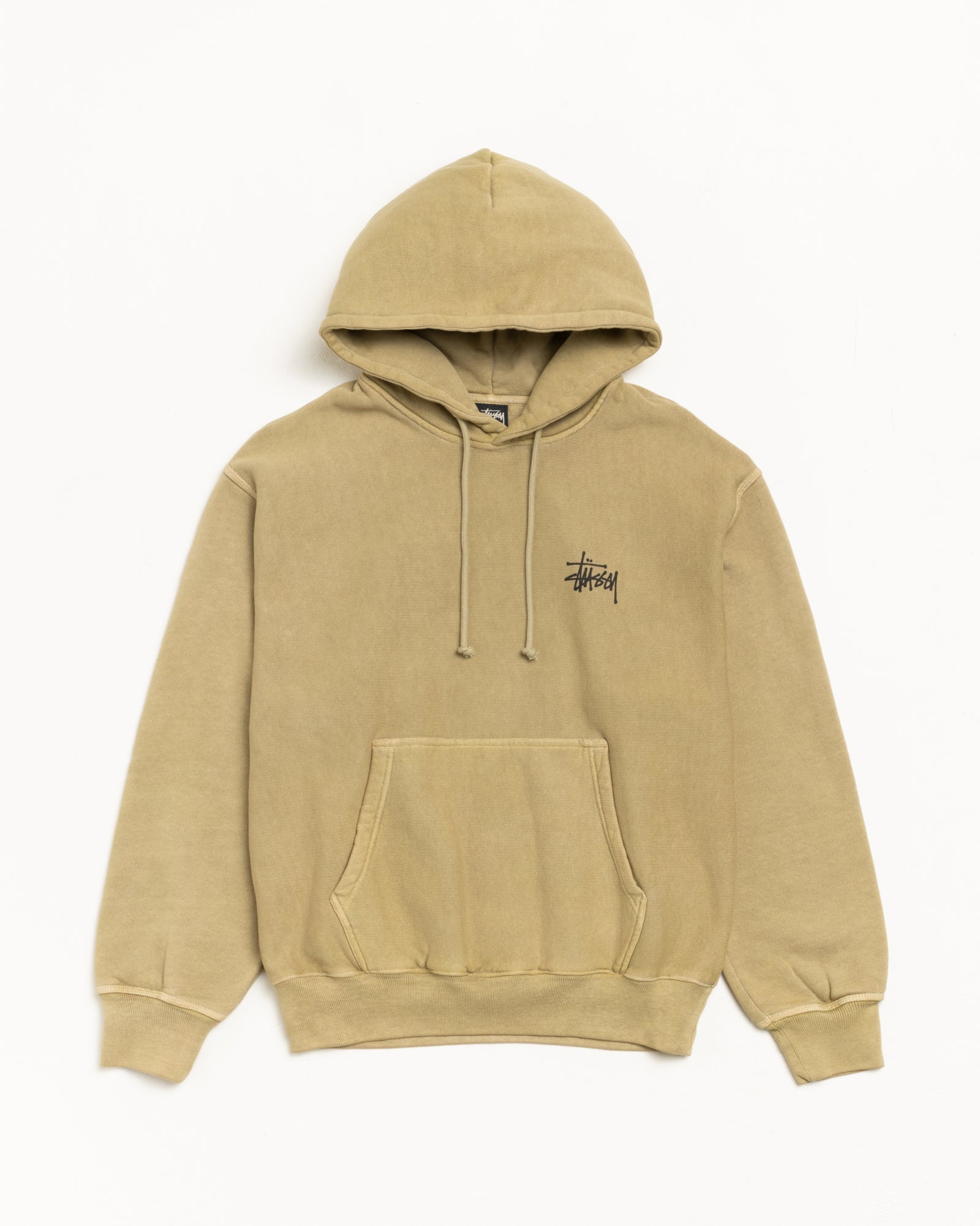 Stussy Unisex Basic Stussy Hoodie Pigment Dyed Elm