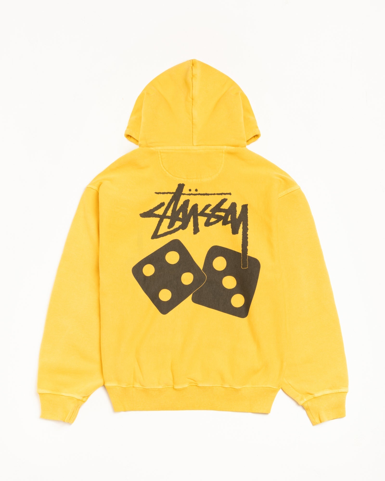Stussy Men's Dice Hoodie Pigment Dyed Yellow