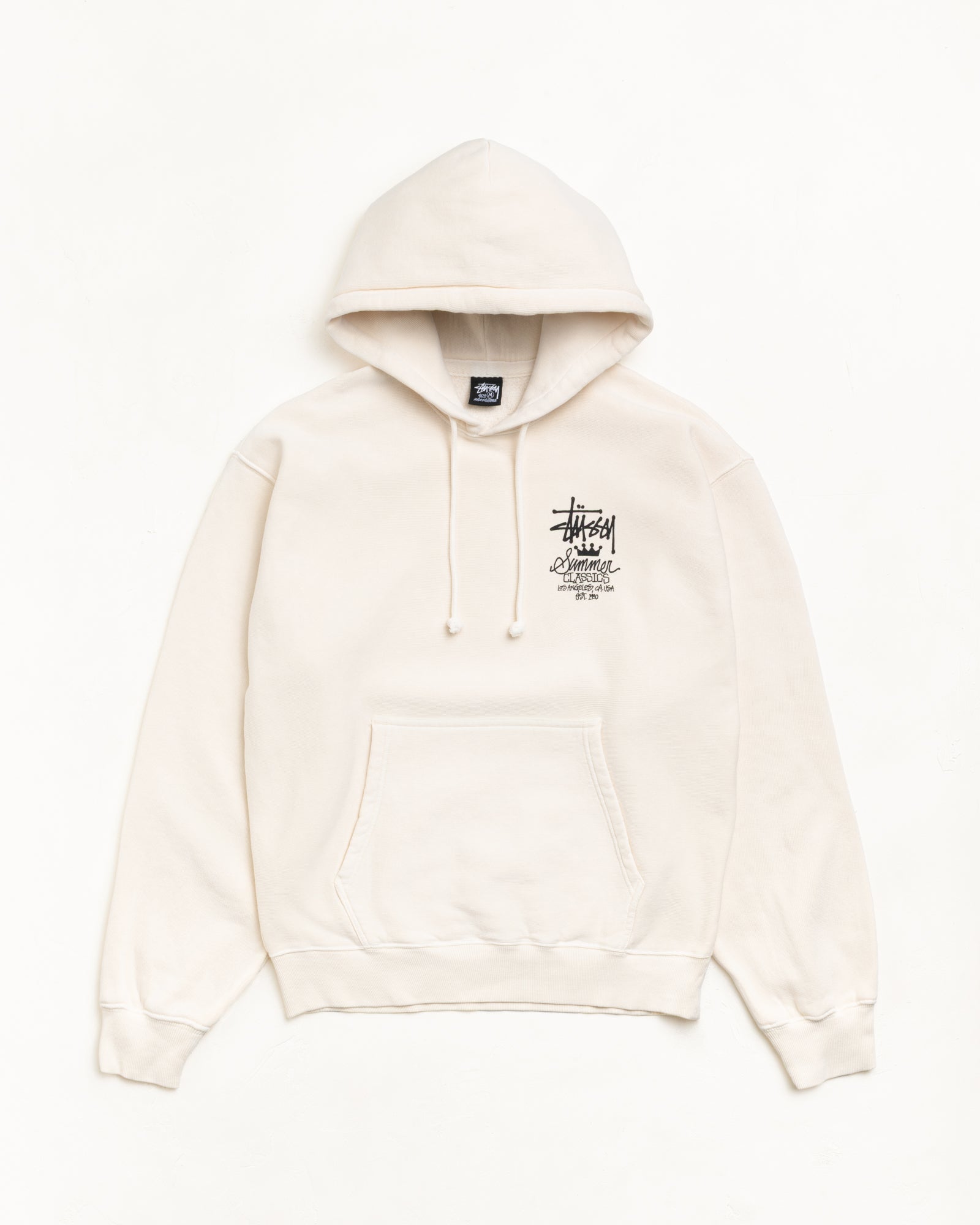 Stussy Summer Classics Hoodie Garment Dyed Bone