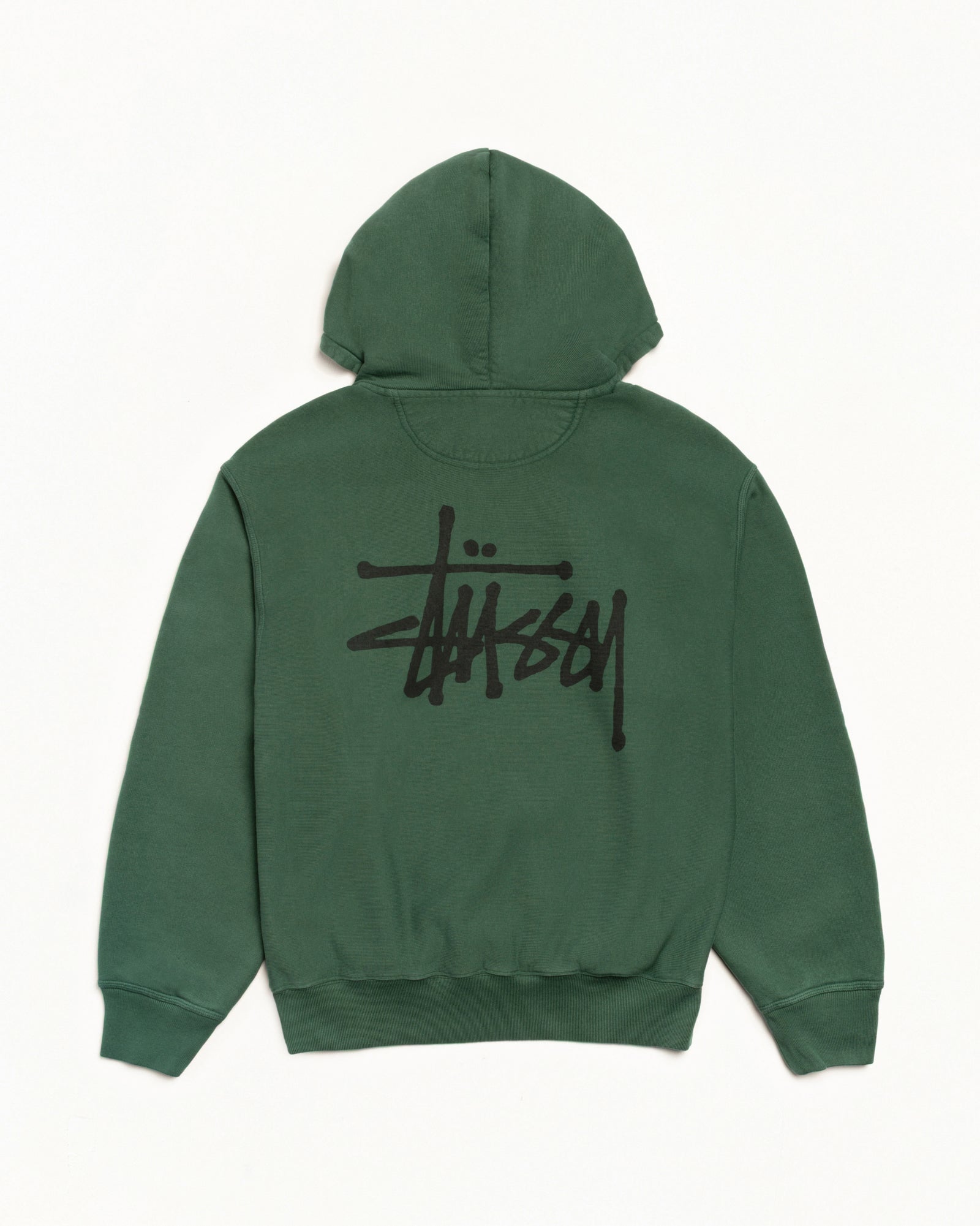 Stussy Men's Basic Zip Hoodie Pigment Dyed Pine