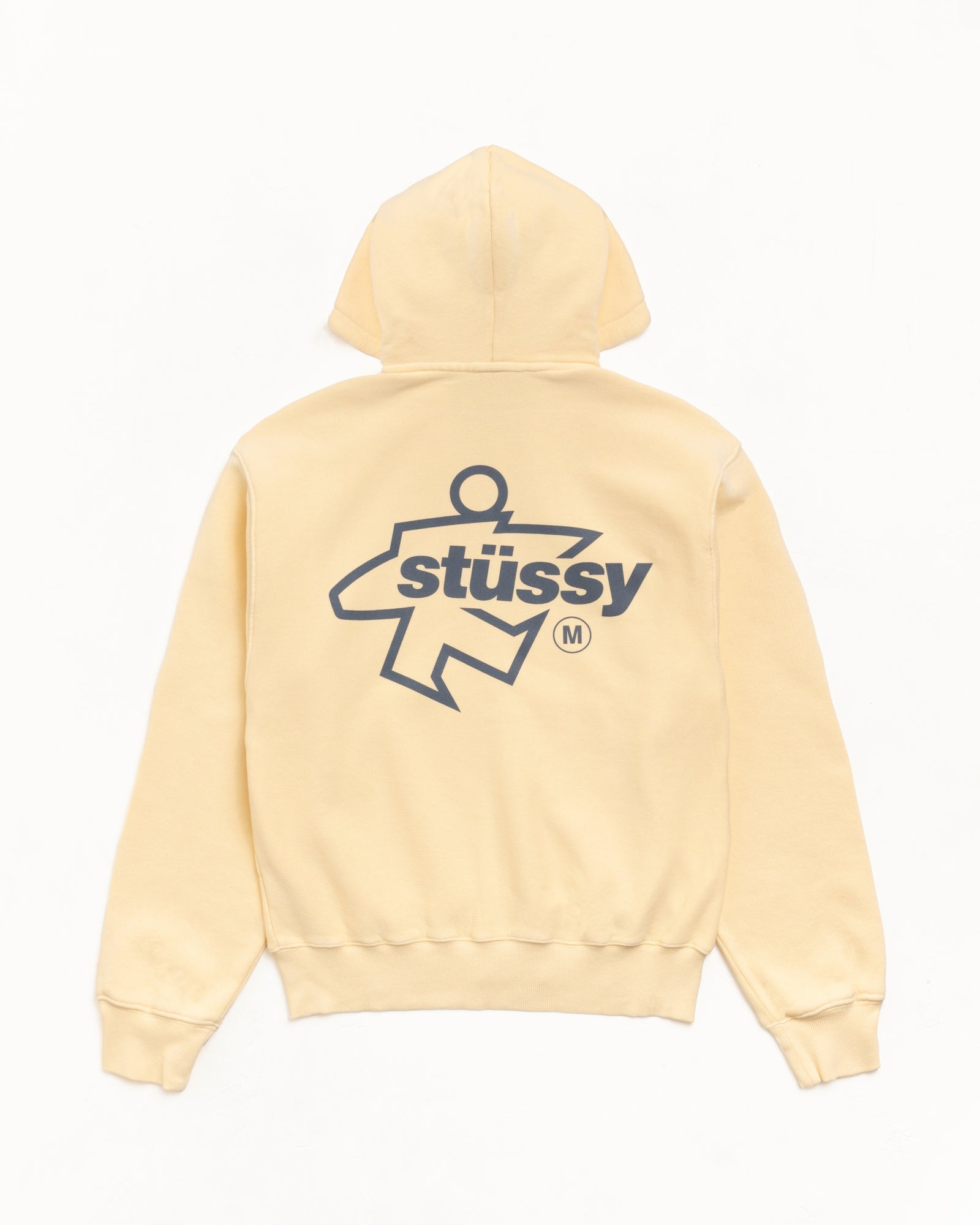 Stussy Unisex Surf Size Zip Hoodie Yellow