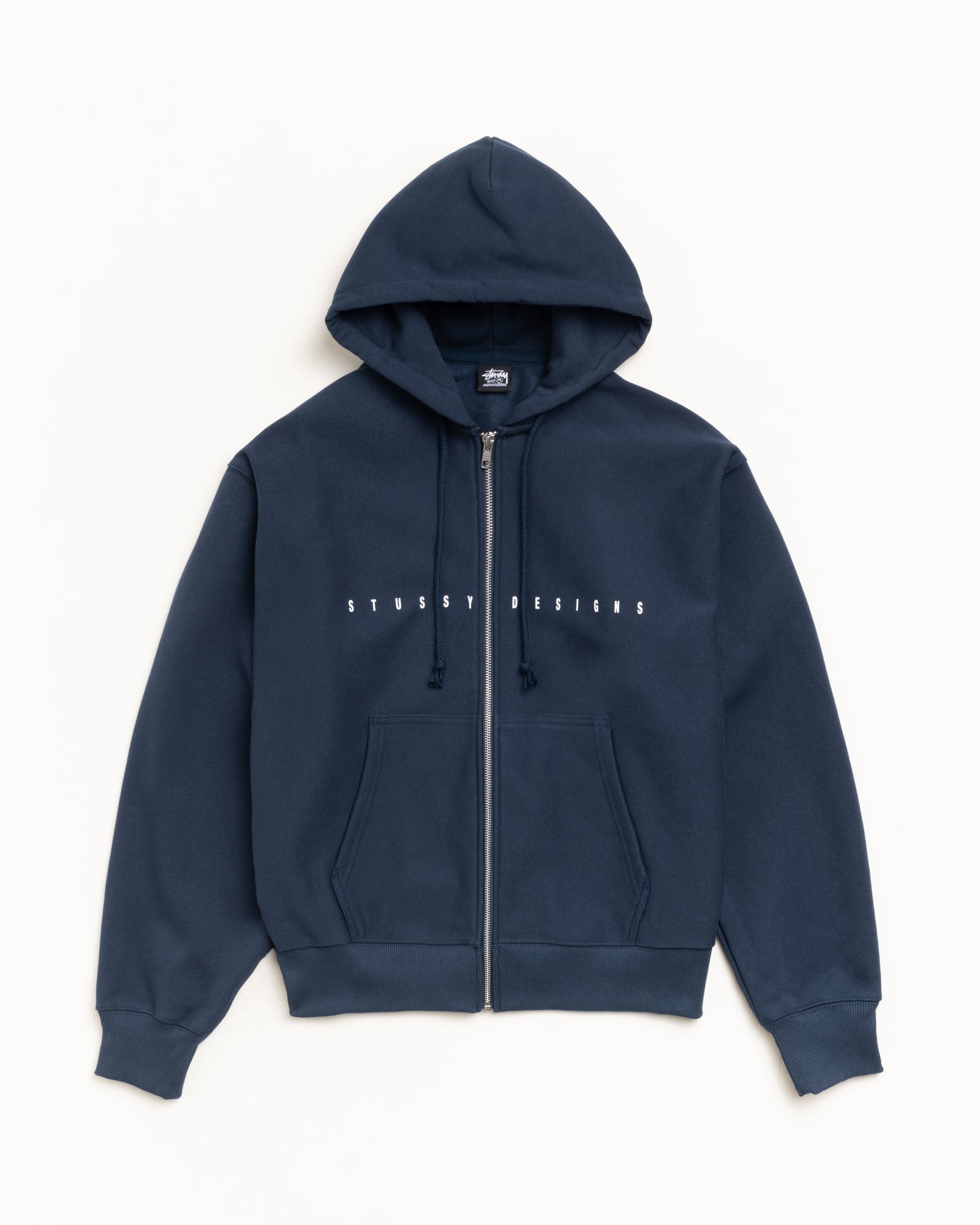 Stussy Unisex S Box Zip Hoodie Navy