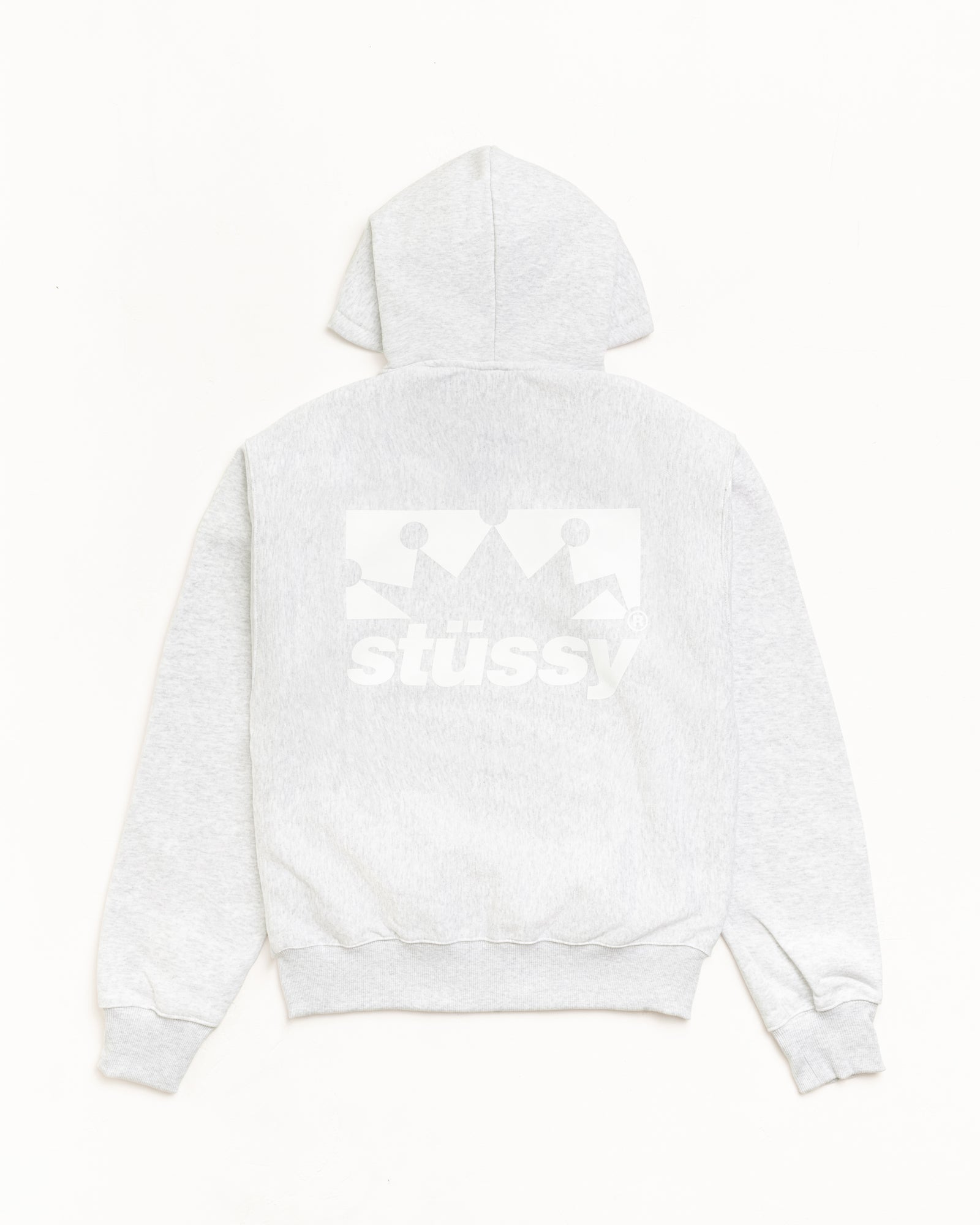Stussy Men's Box Crown Zip Hoodie Ash Heather