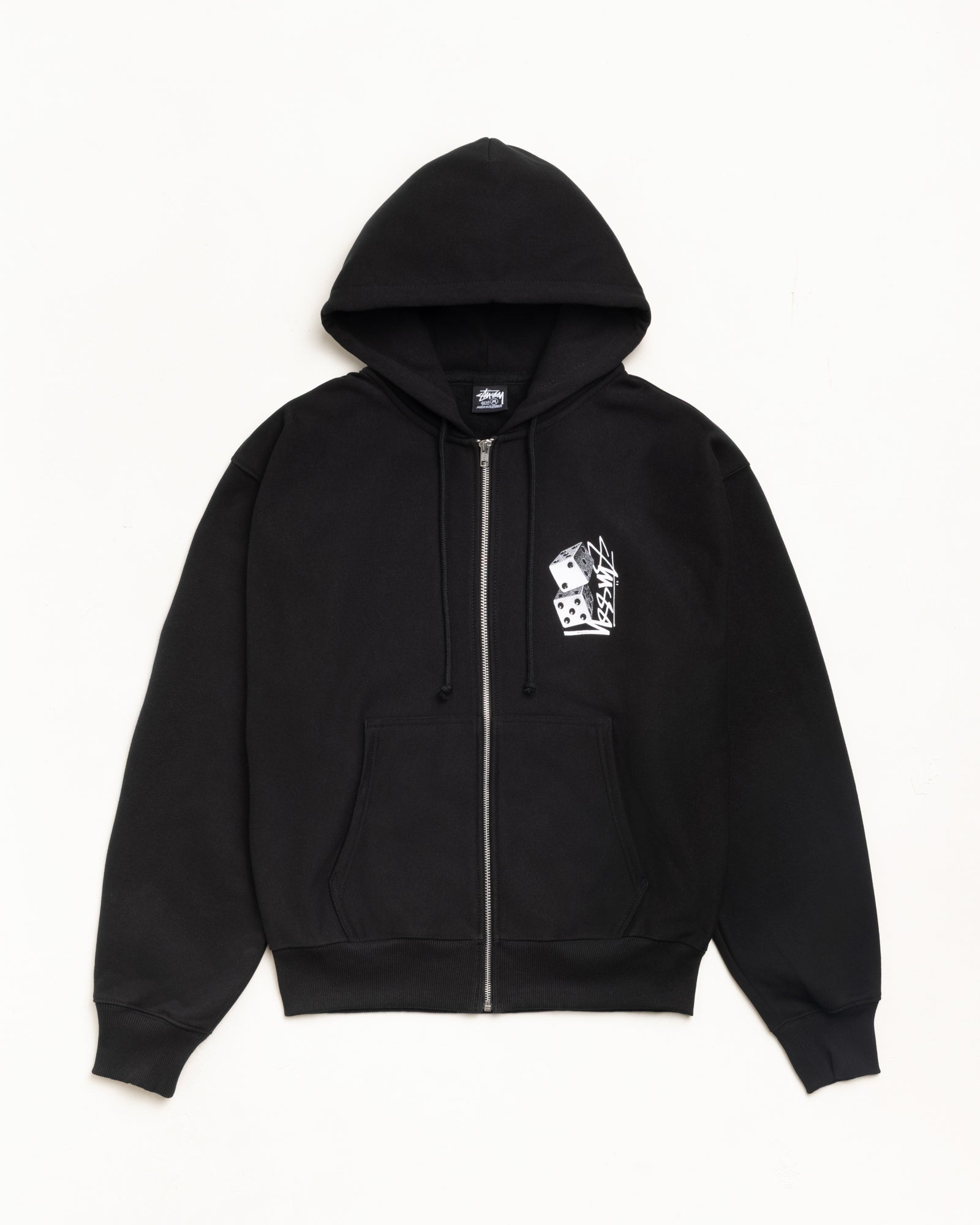 Stussy Men's Tall Dice Zip Hoodie Black