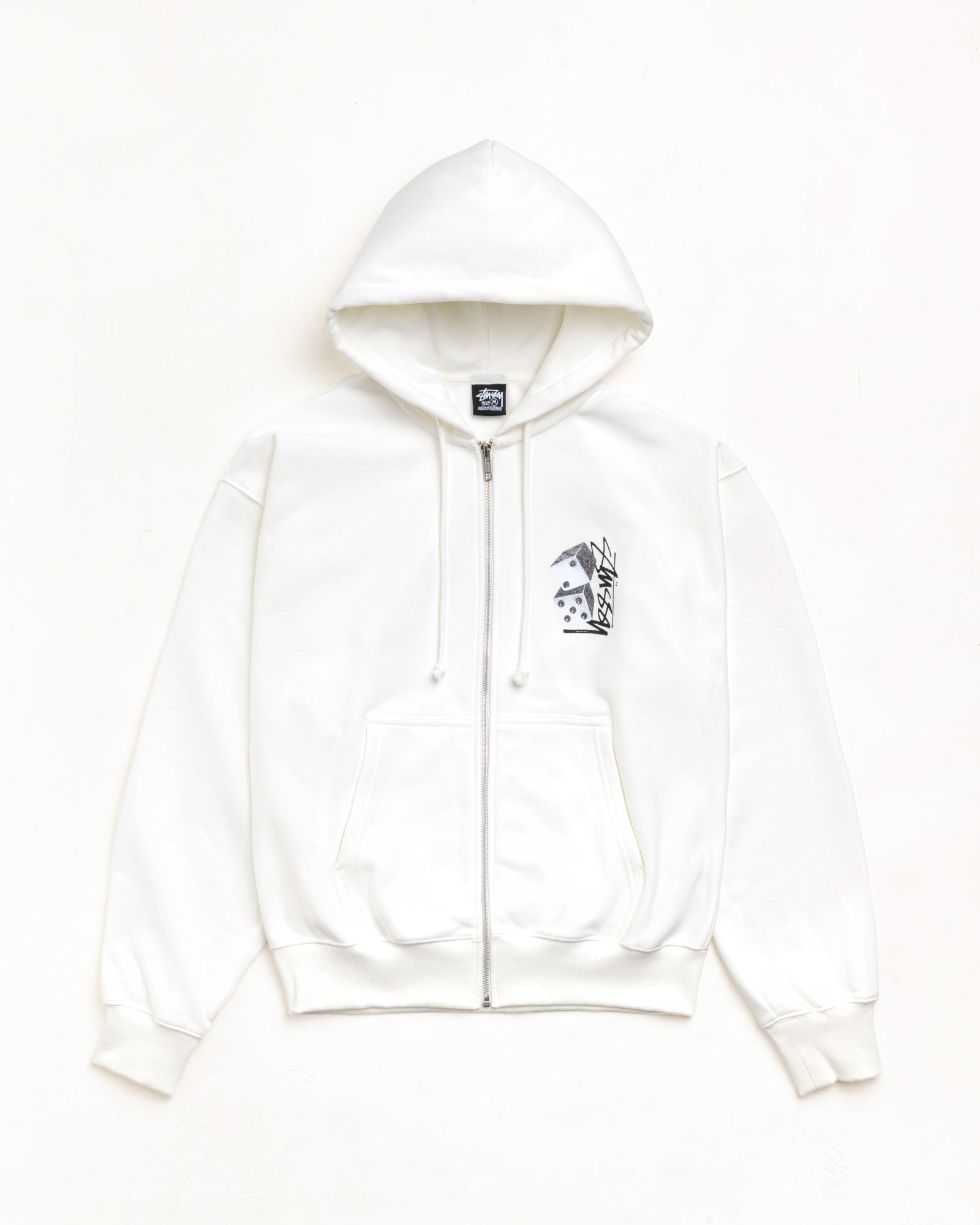 Stussy Men's Tall Dice Zip Hoodie Off White