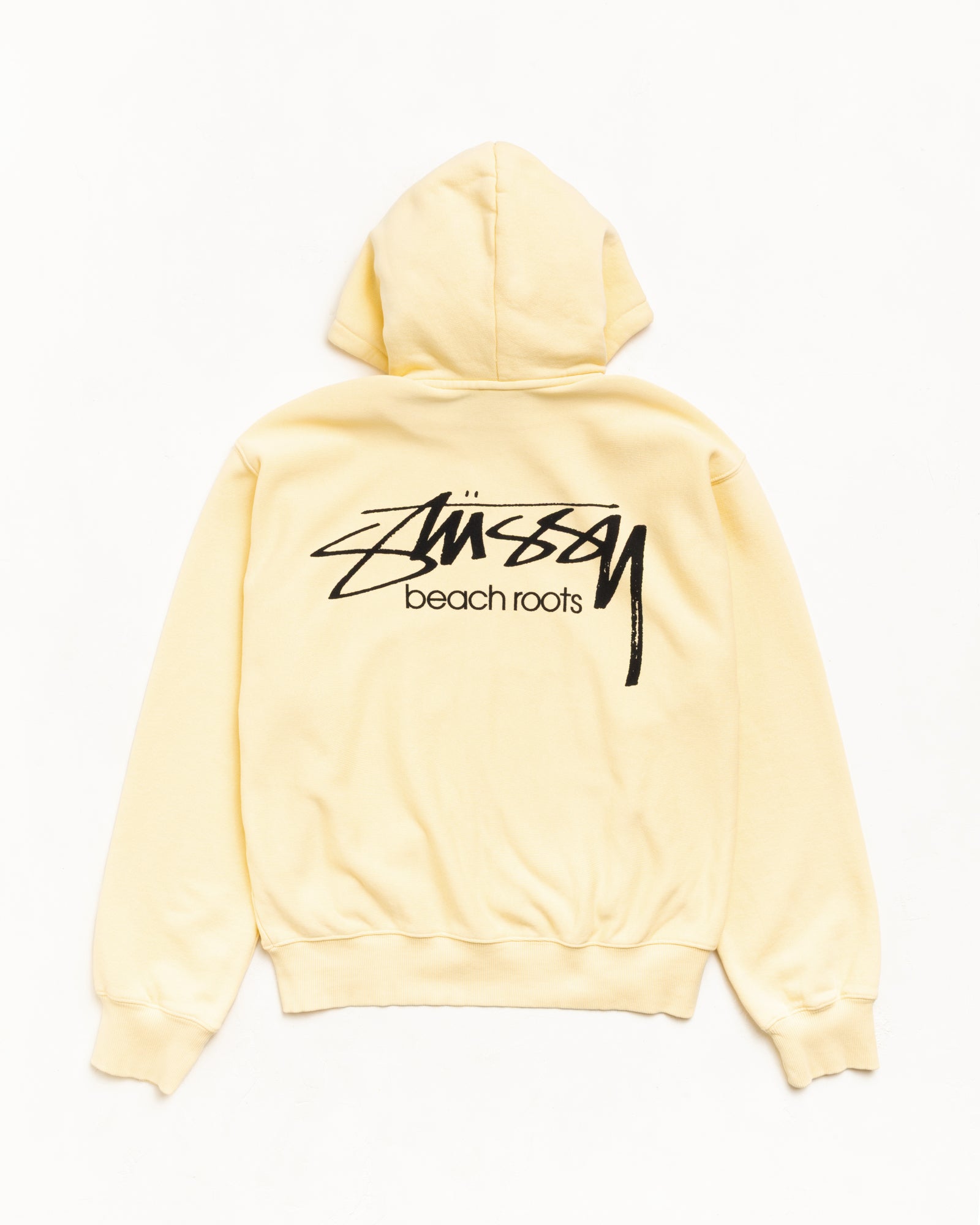 Stussy Men's Beach Roots Zip Hoodie Garment Dyed Gold