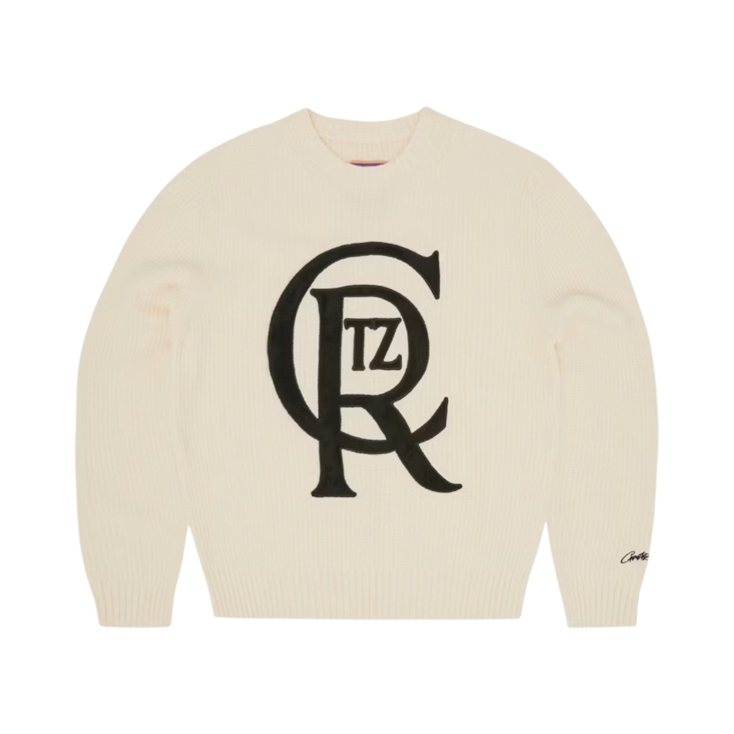 Men's Crest Knit Sweater Off White