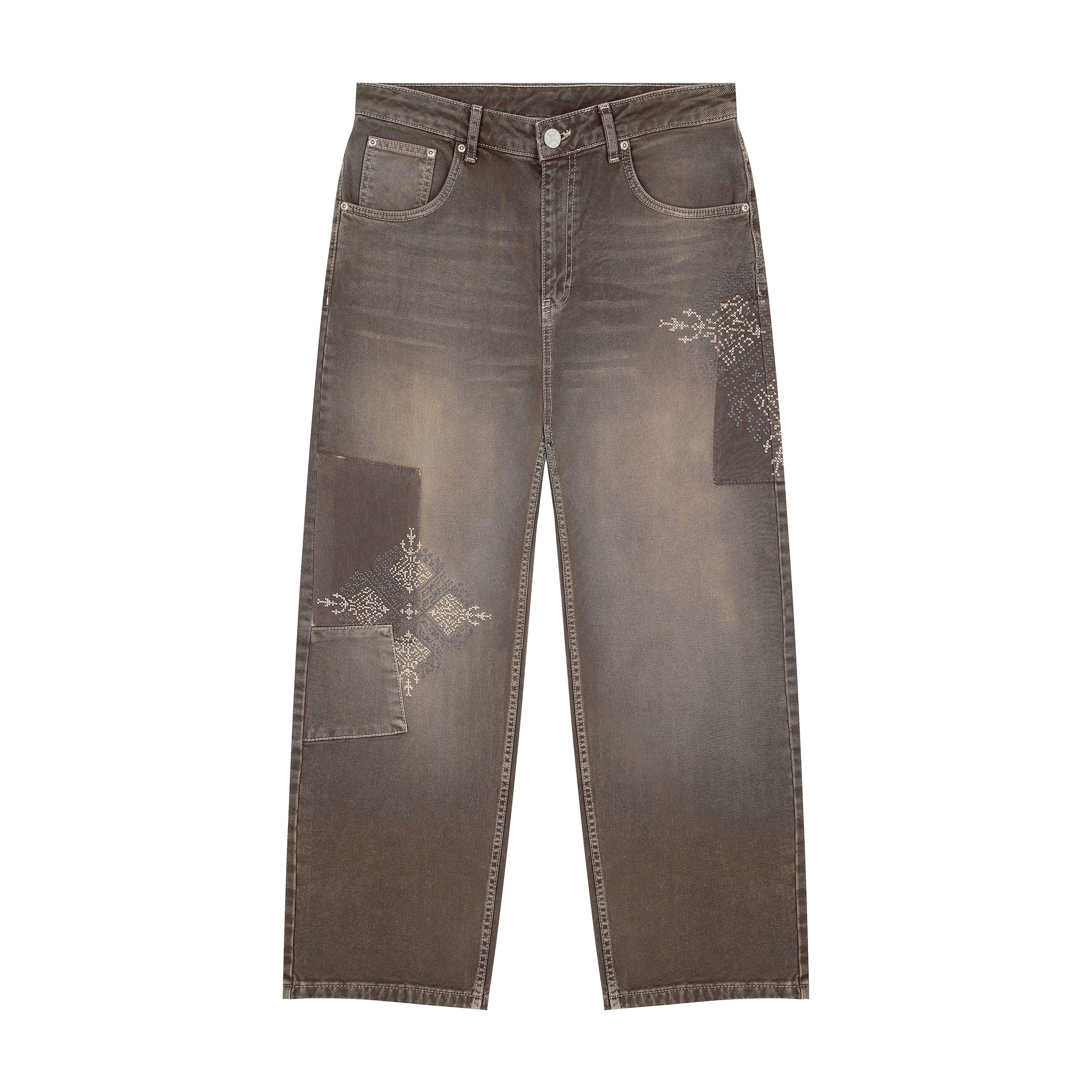 OFFCODE ARCHIVE USA Men's Aziza Brown Washed Denim Jeans