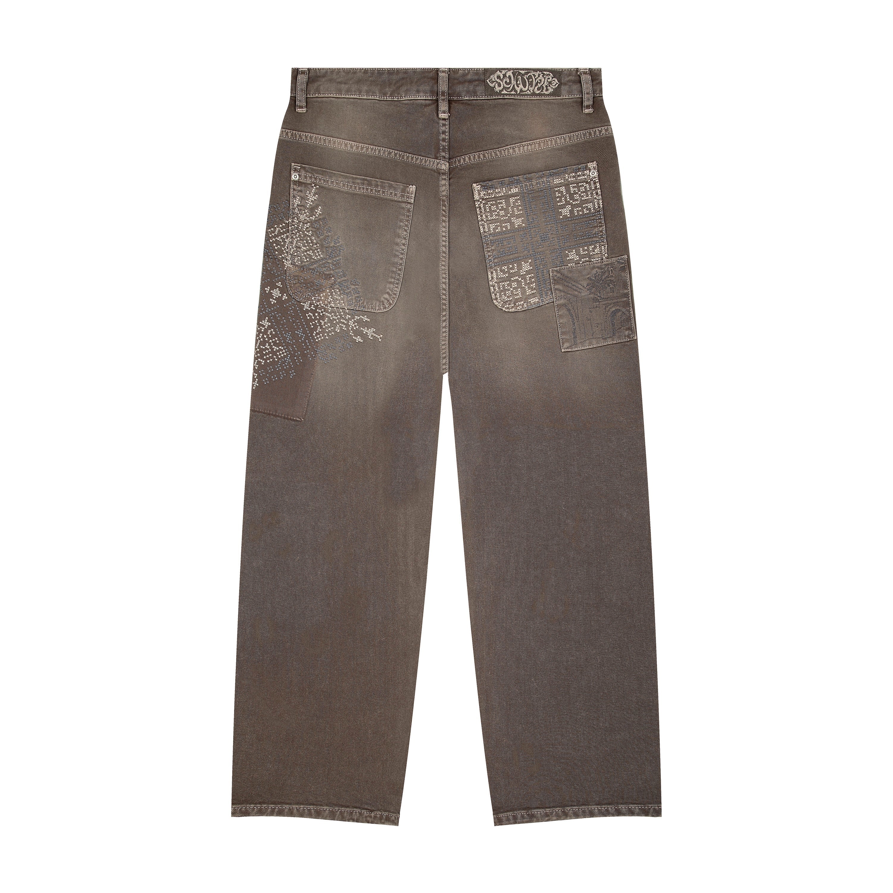 OFFCODE ARCHIVE USA Men's Aziza Brown Washed Denim Jeans