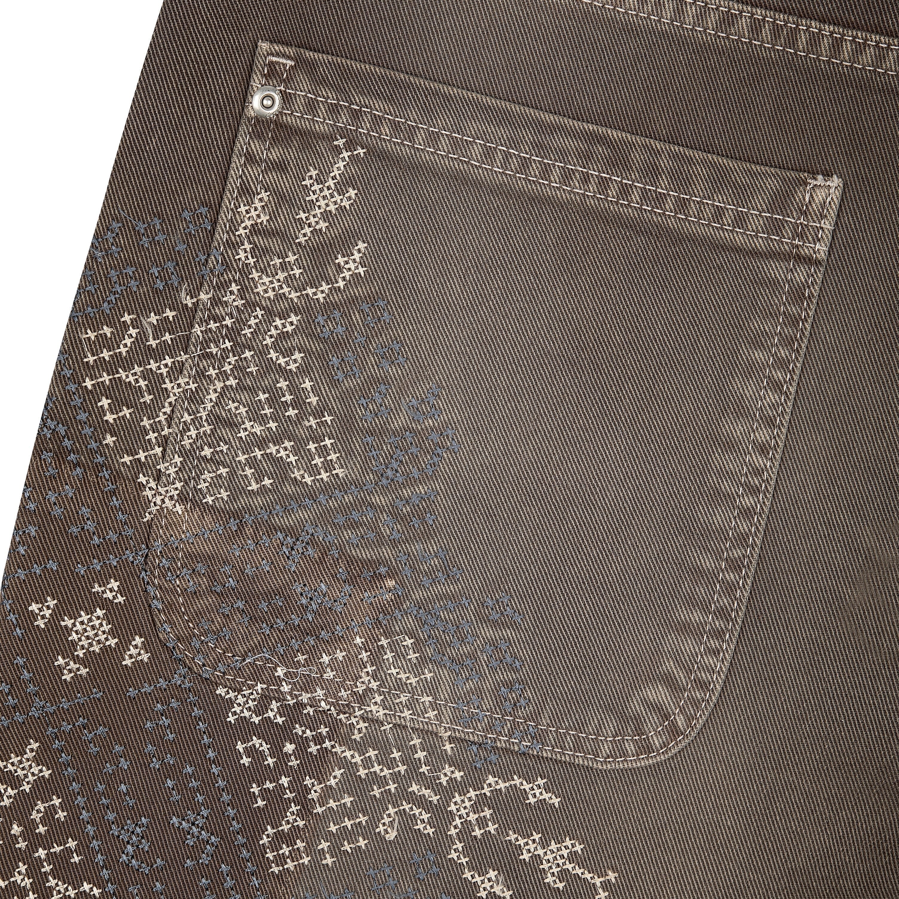 OFFCODE ARCHIVE USA Men's Aziza Brown Washed Denim Jeans