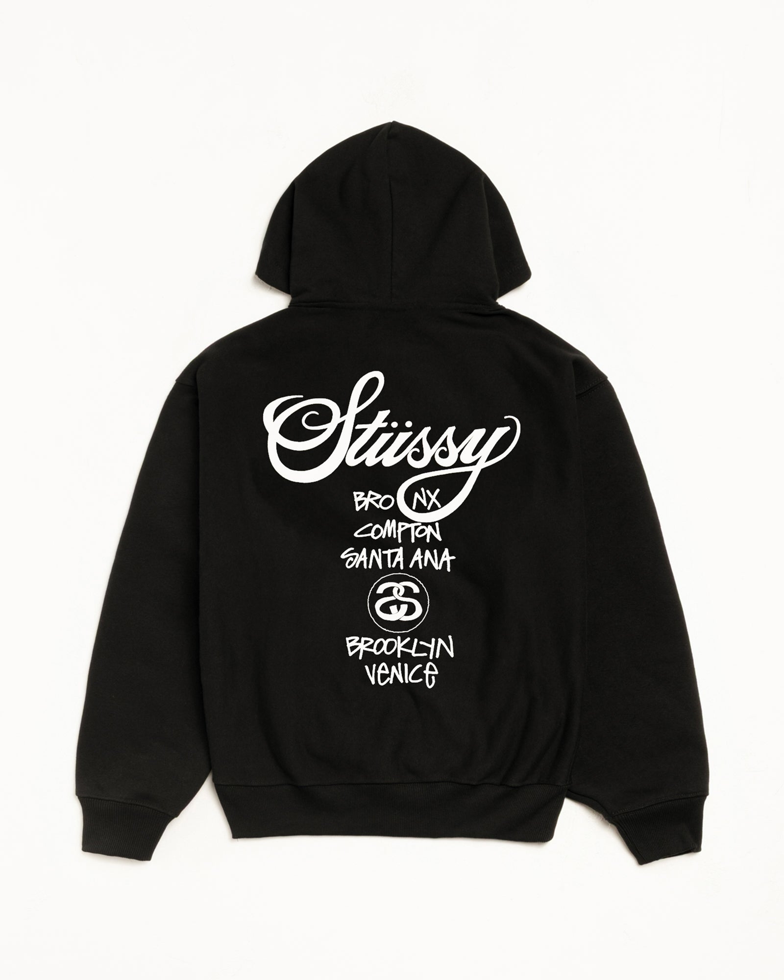 Stussy Unisex World Tour Hoodie Black