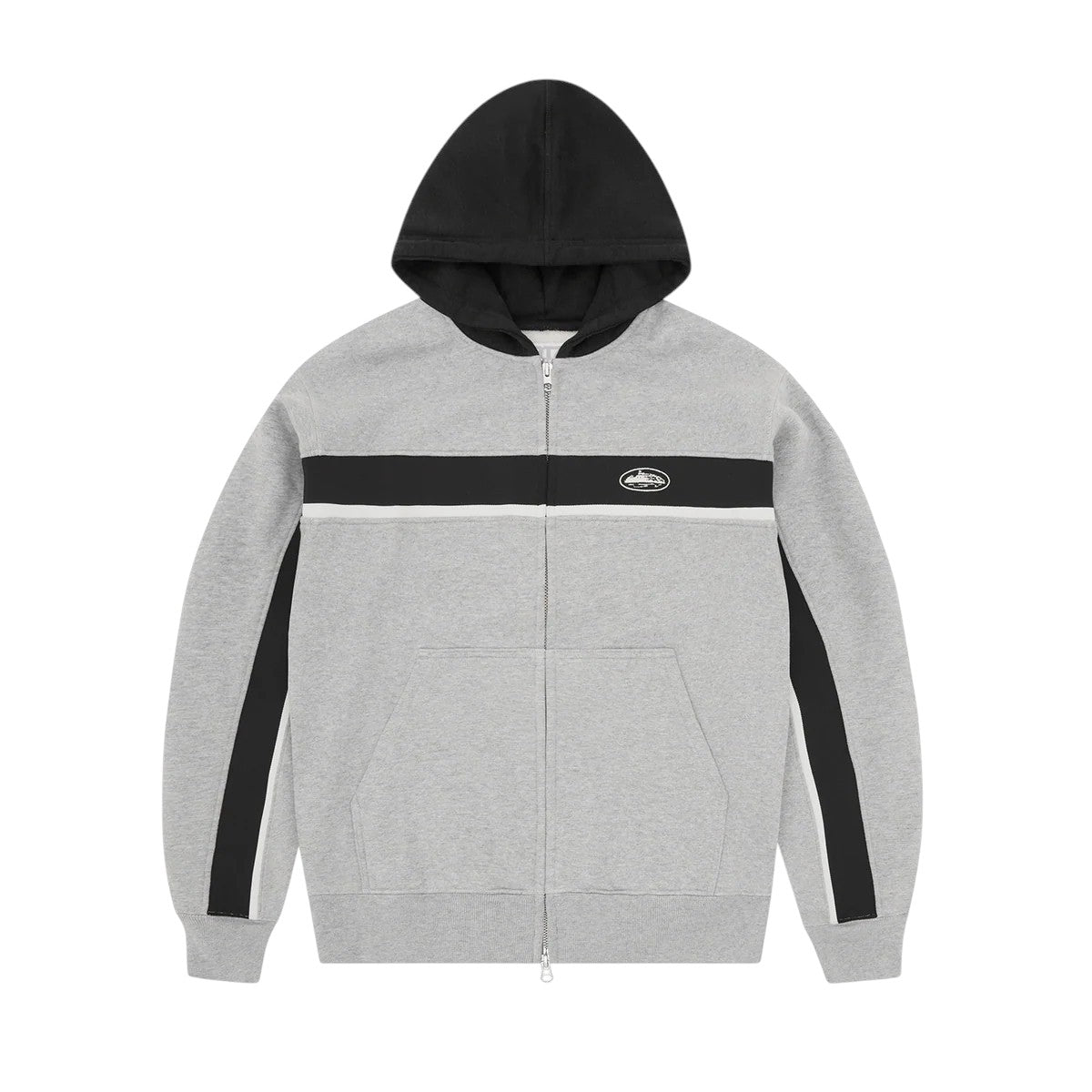 Men's Ribbed Sporteiz Zip Hoodie Heather Grey