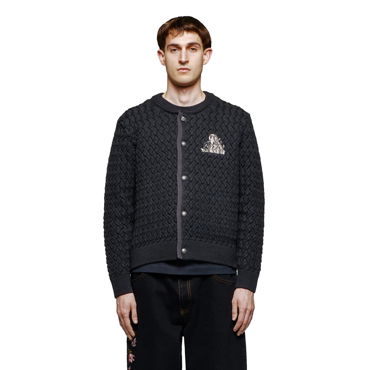 OFFCODE ARCHIVE USA Men's Garden of Eden Cardigan Anthracite