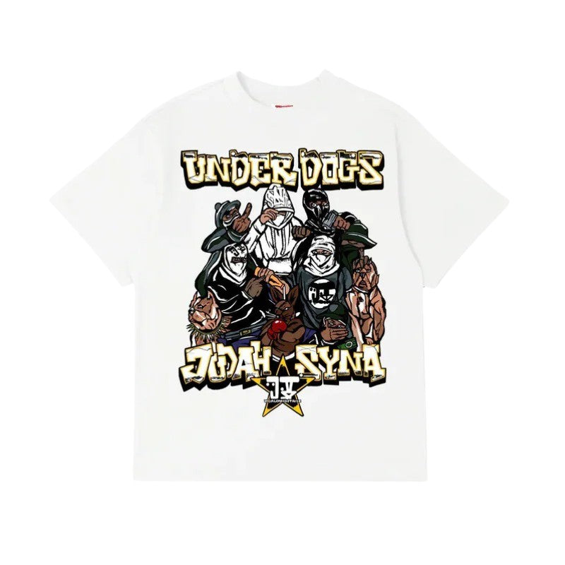 OFFCODE ARCHIVE USA Men's Syna x Judah Tribe Under Dogs T-Shirt White