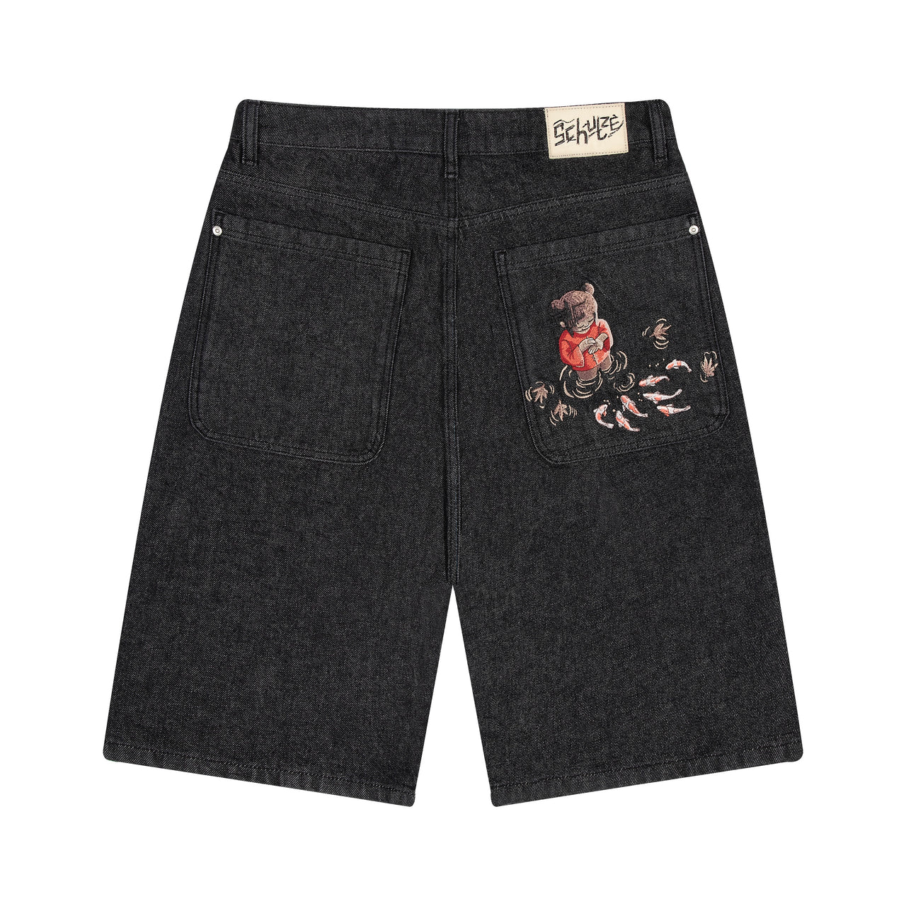 OFFCODE ARCHIVE USA Men's Koi Fish V2 Jorts Raw Black