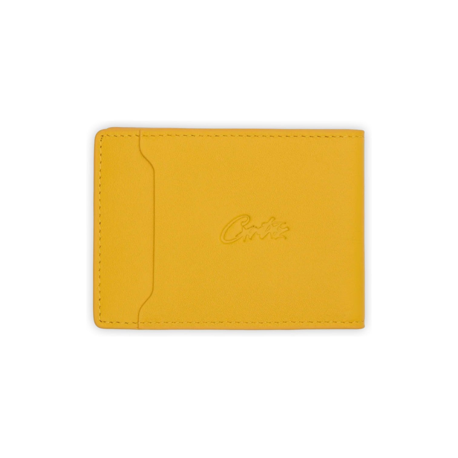 Men's Island Leather Card Holder Black-Yellow
