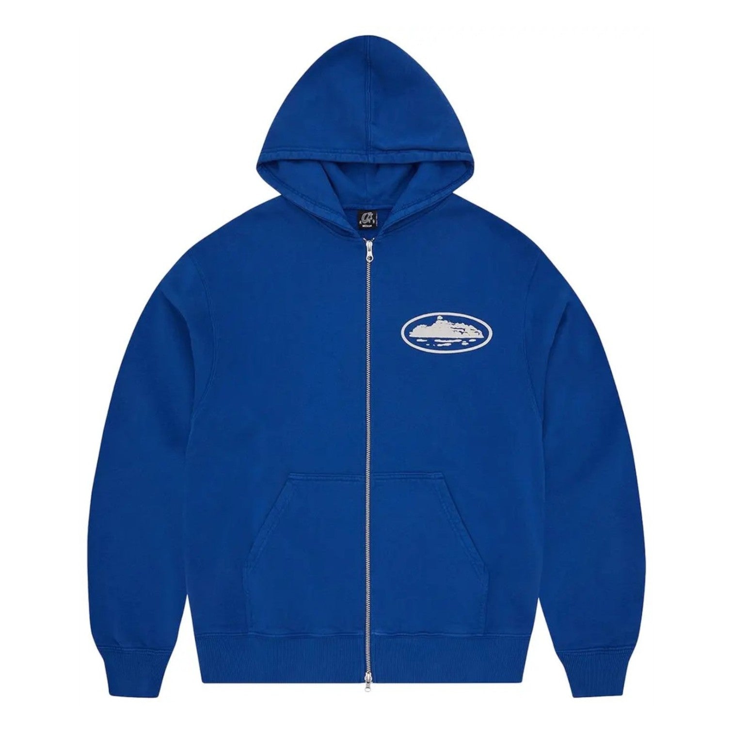 OFFCODE ARCHIVE USA Men's Zip Up OG Island Puff Print Hoodie Blue