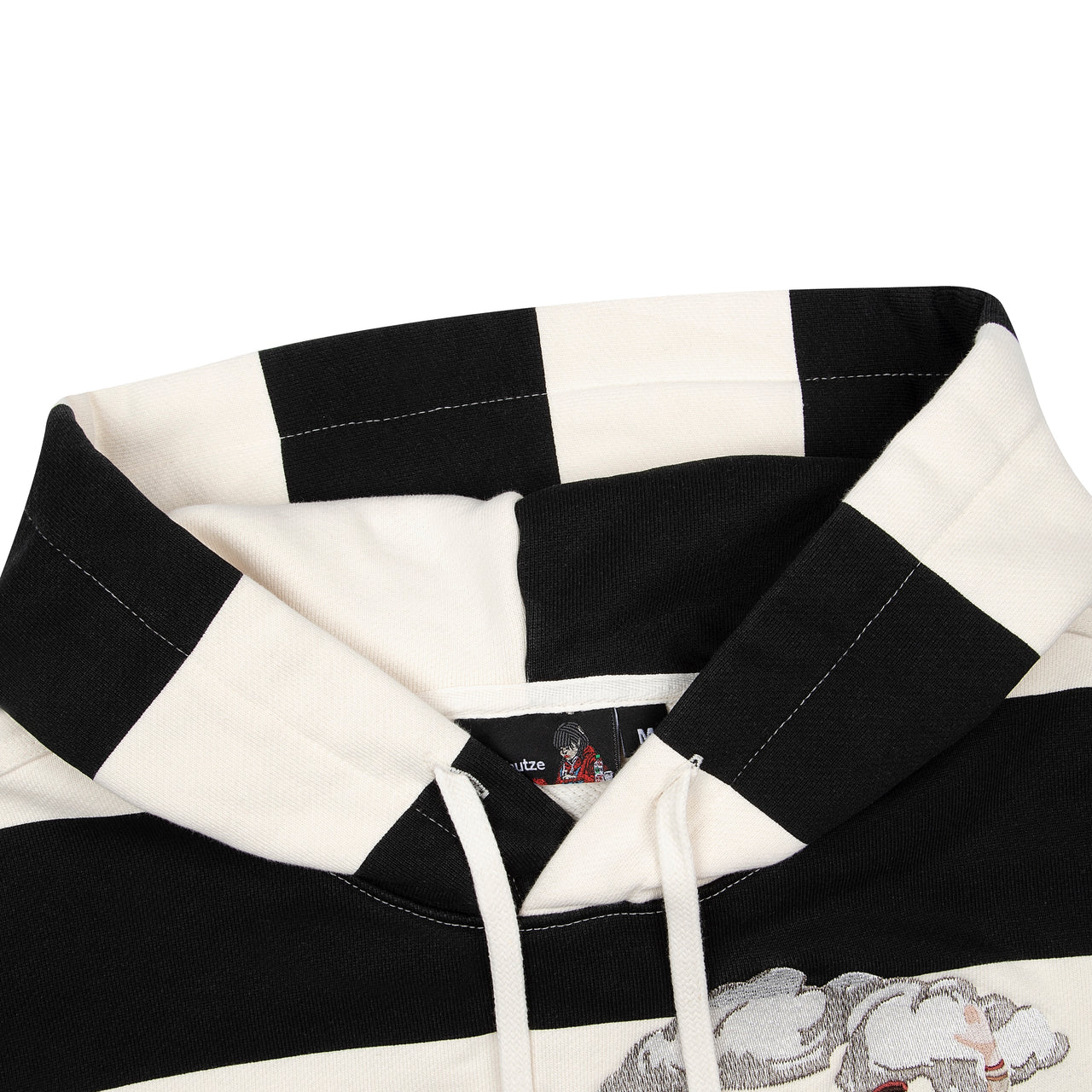 OFFCODE ARCHIVE USA Men's On Air Ecru-Navy Striped Hoodie