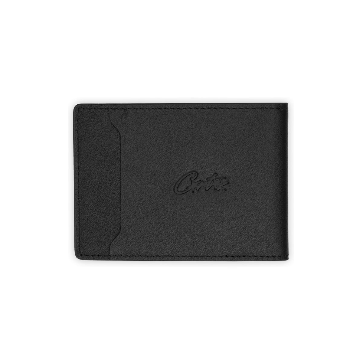 Men's Island Leather Card Holder Black-Yellow
