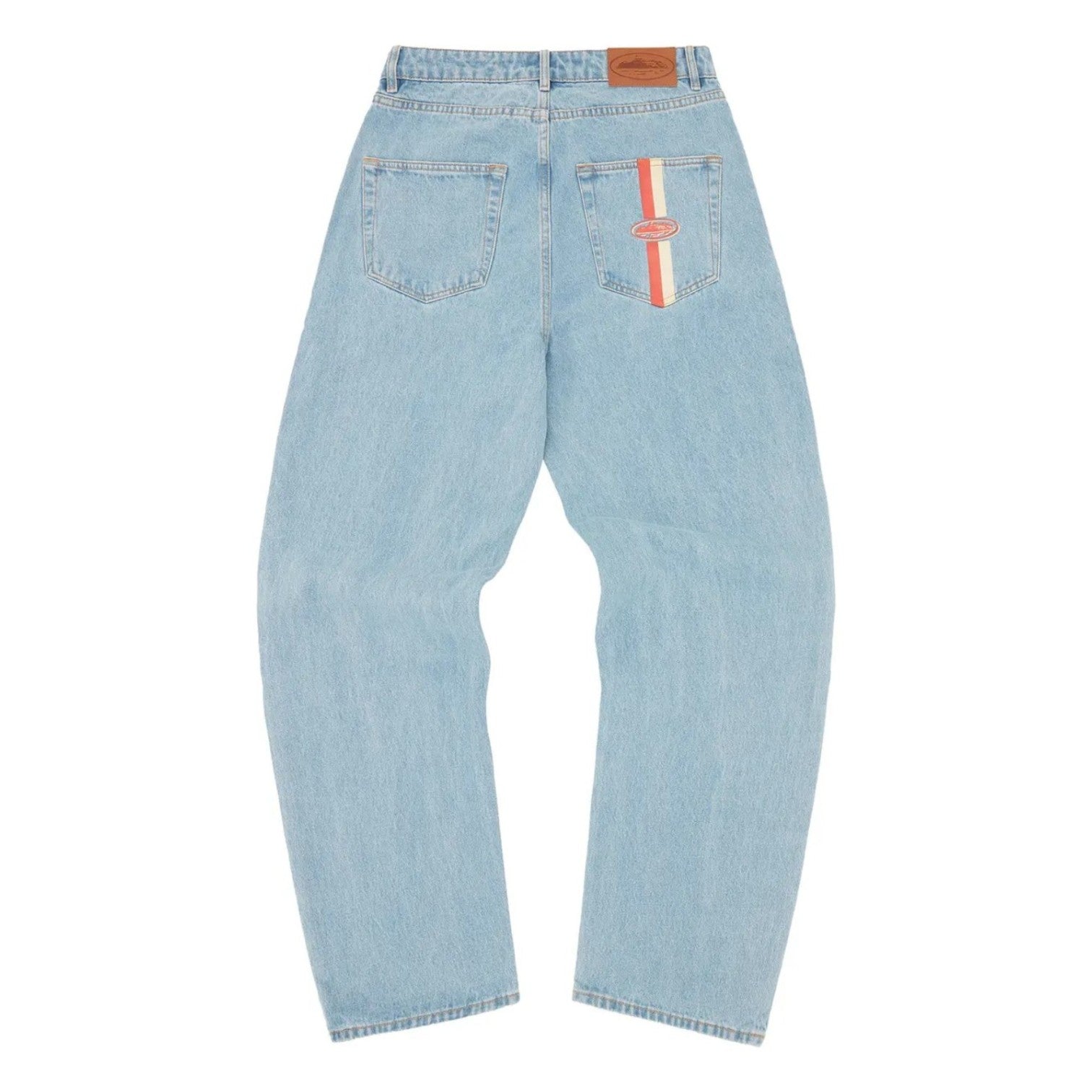 OFFCODE ARCHIVE USA Men's Dual Stripe Baggy Jeans Stone Wash