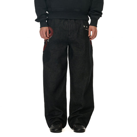 OFFCODE ARCHIVE USA Men's Yakuza Raw Denim Jeans Black