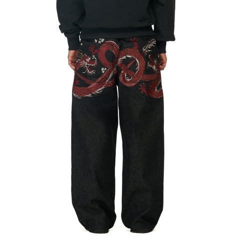 OFFCODE ARCHIVE USA Men's Yakuza Raw Denim Jeans Black