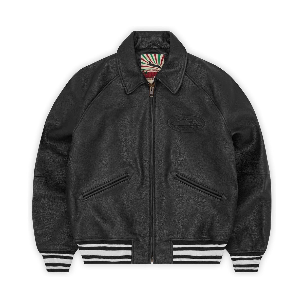 OFFCODE ARCHIVE USA Men's Skydive Leather Jacket Black