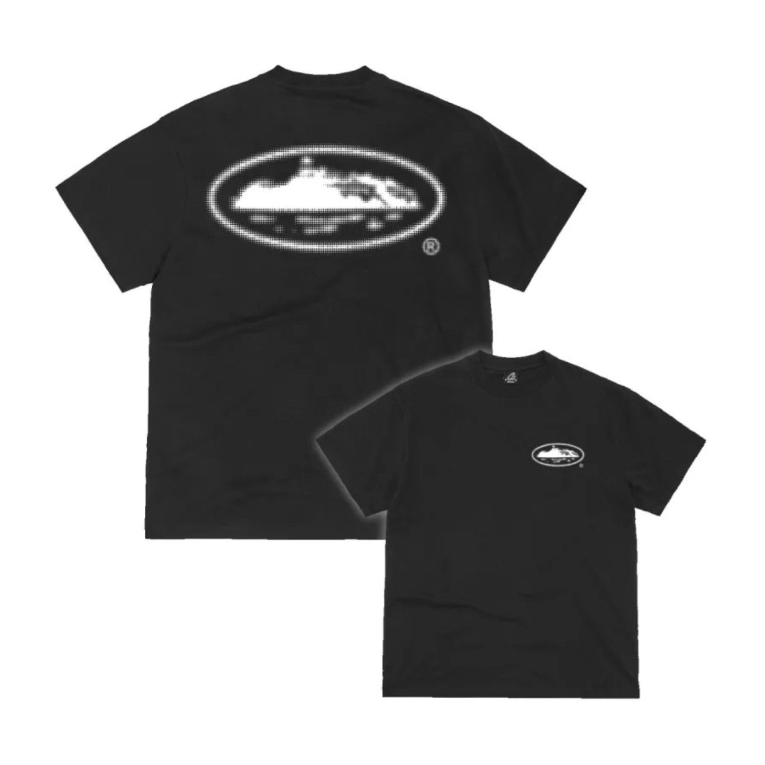 Men's Halftone Island Tee Black and White
